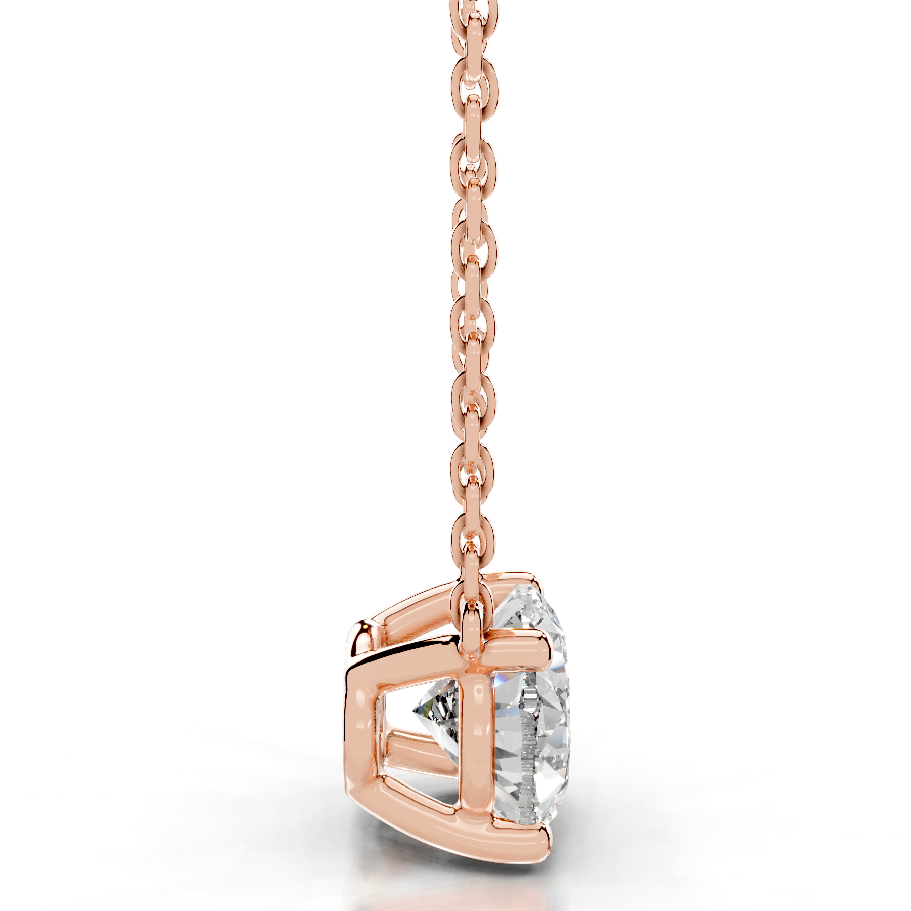 Petit Clmence Lab Grown Diamond Pendant -14K Rose Gold、mySite、hinf8tx79