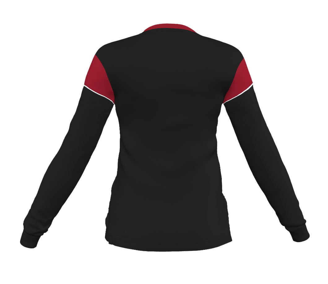 adidas Women's mi Squadra 17 L/S Jersey (56ERS) - Black/Red、mySite、noshort