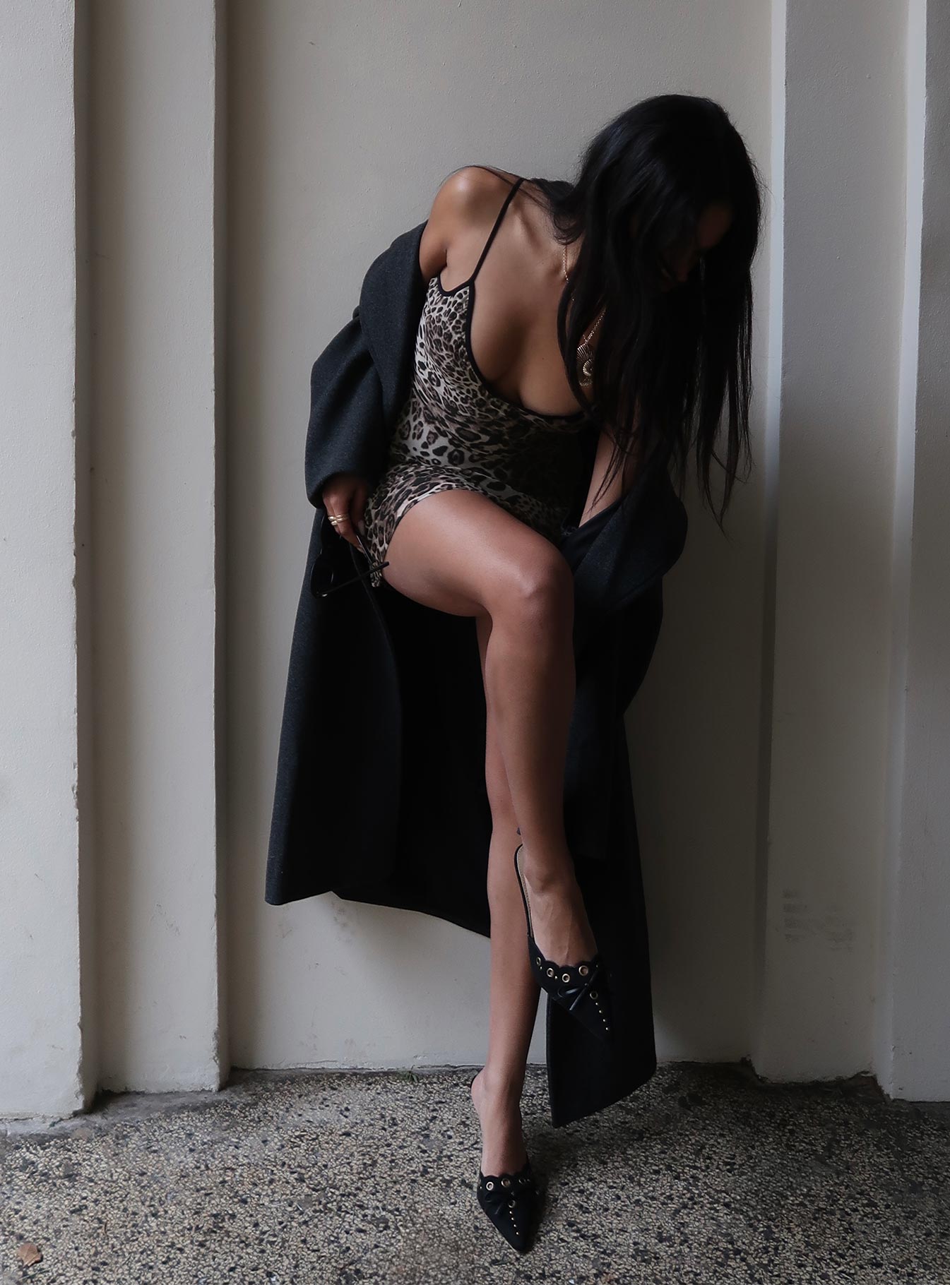 Night Shift Trench Coat Dark Grey、mySite、solidvoid