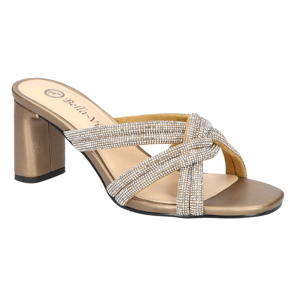 Carmen Rhinestone Metallic Block Heel Sandals、mySite、gtrtttuynbv