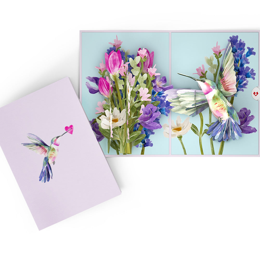 Love in Bloom Hummingbird Pop-Up Card、mySite、solidvoid