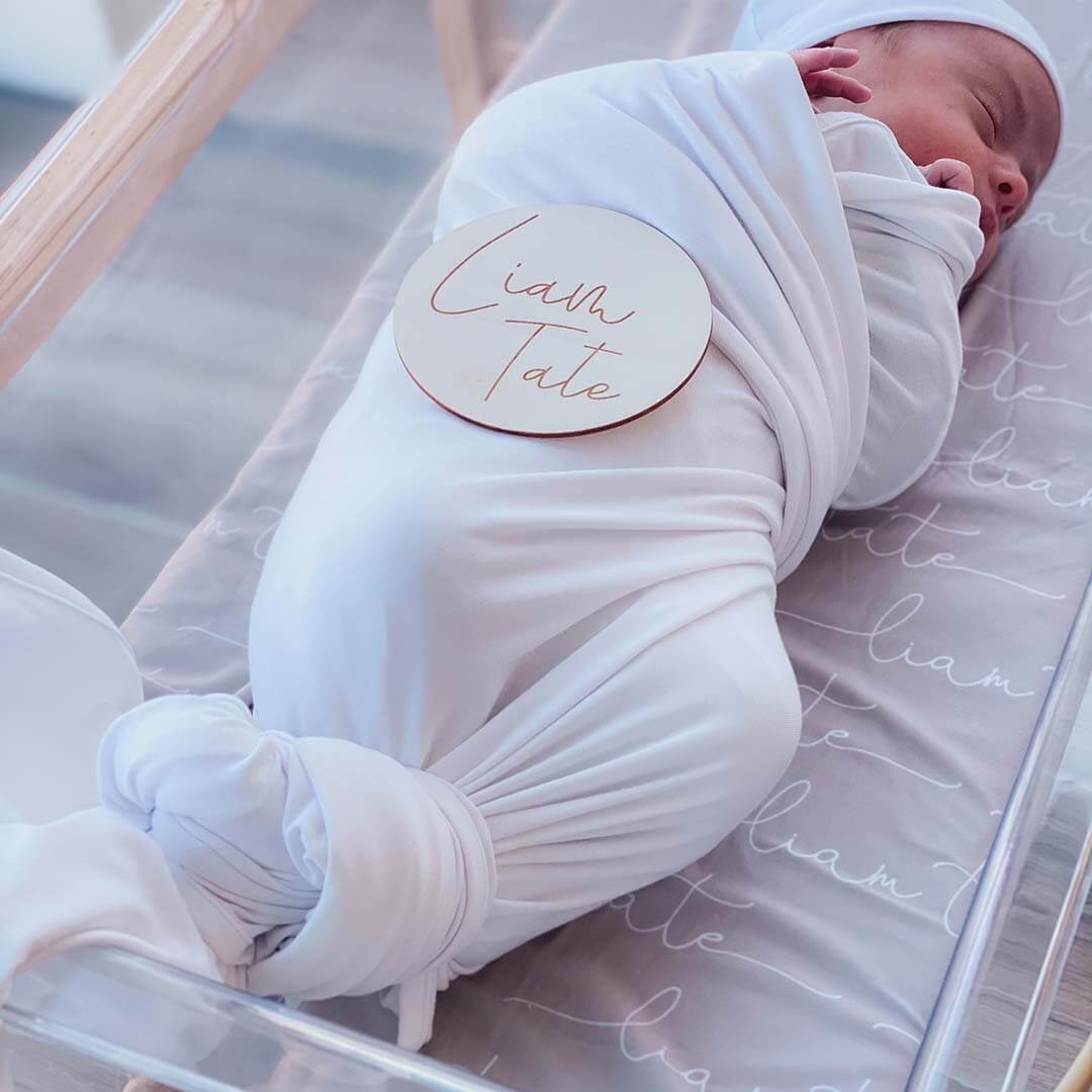  Personalized Stone Baby Name Swaddle Blanket - Script、mySite、layawaytickets