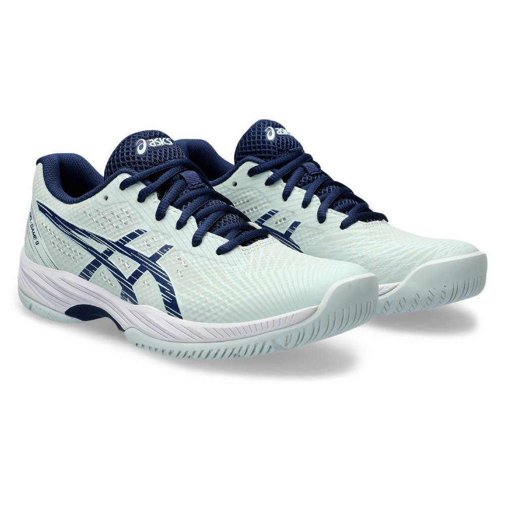 Asics Gel Game 9 Women's Tennis Shoe (Pale Mint/Blue)