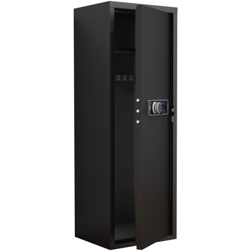 Heavey Duty,Large Size 5-8 Gun,Black Gun Cabinet with Electronic Password Keypad Lock,Unassembled Metal Rifle Gun Security Cabinet Safe Locker、、casual