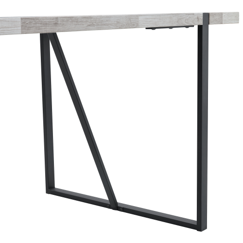 Rustic Industrial Rectangular Wood Dining Table For 4-6 Person, With 1.5" Thick Engineered Wood color Tabletop and Black Metal Legs,Desk For Kitchen Dining Living Room, 55.1" x 31.4"x 29.9"1529W115172、、casual