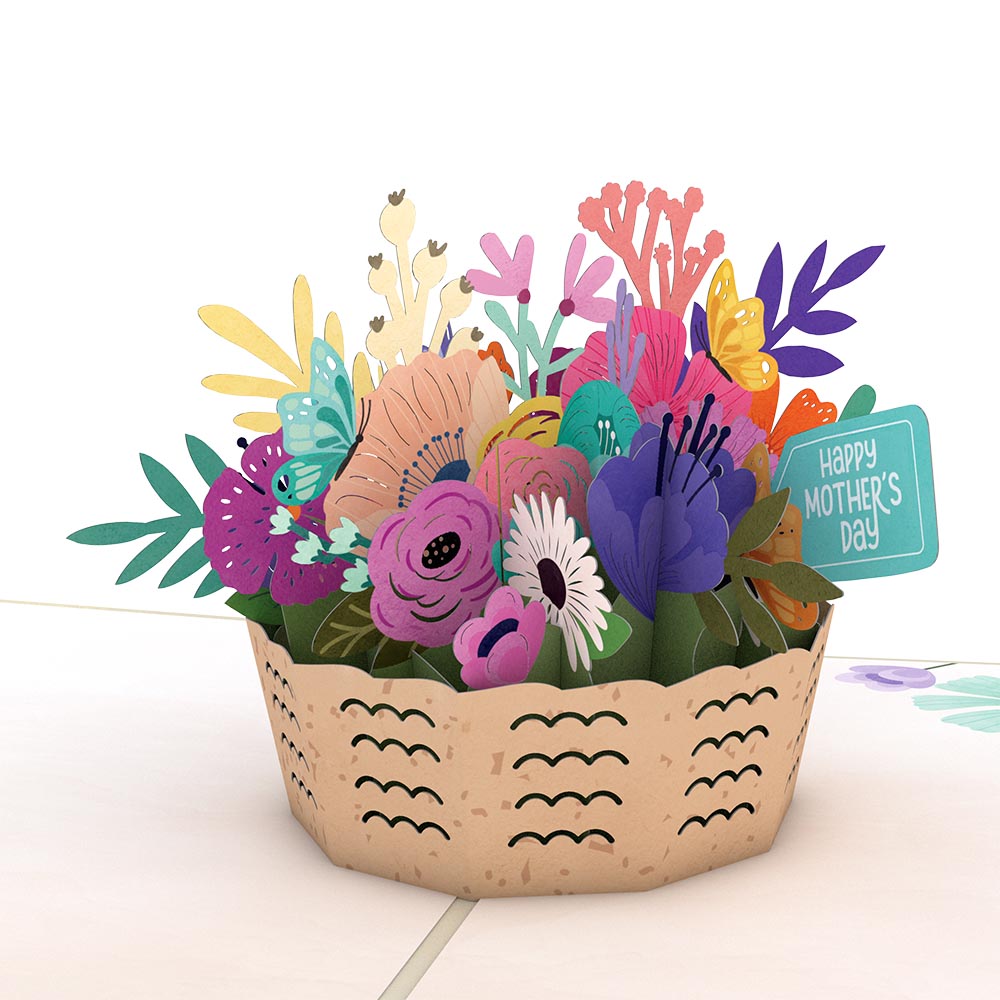 Mother's Day Basket Pop-Up Card、mySite、solidvoid