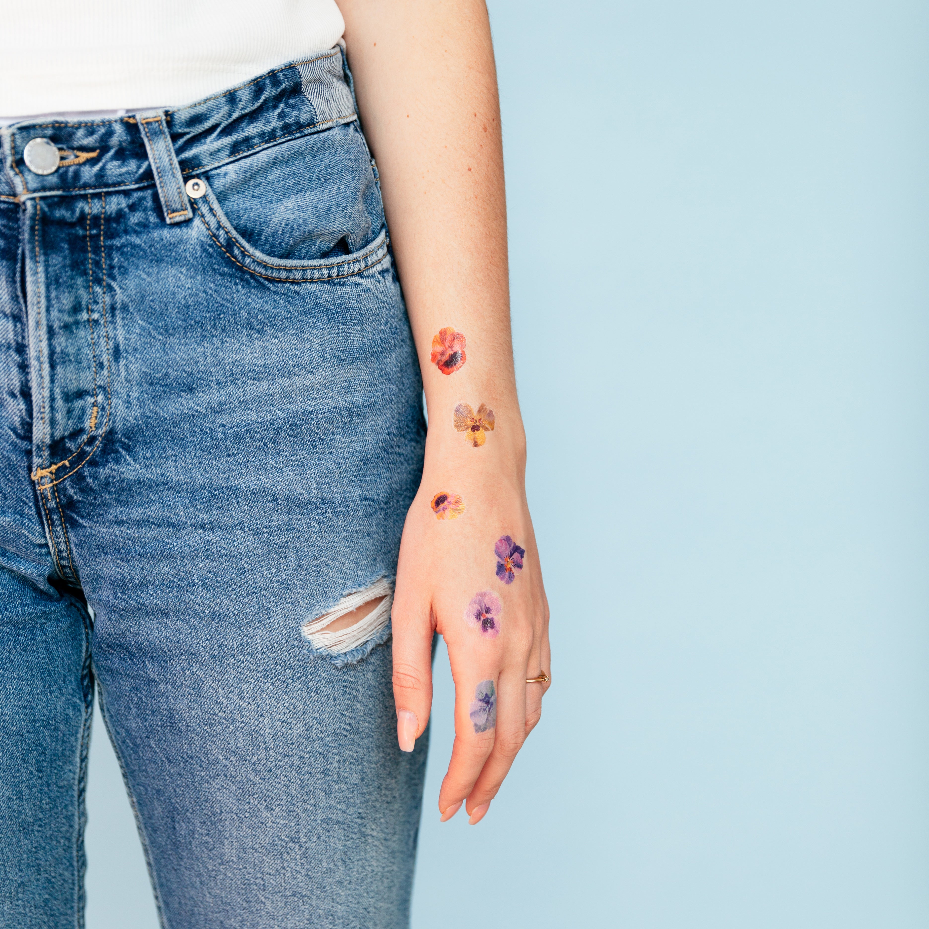  Pansies Tattly Temporary Tattoos、mySite、ghnorth
