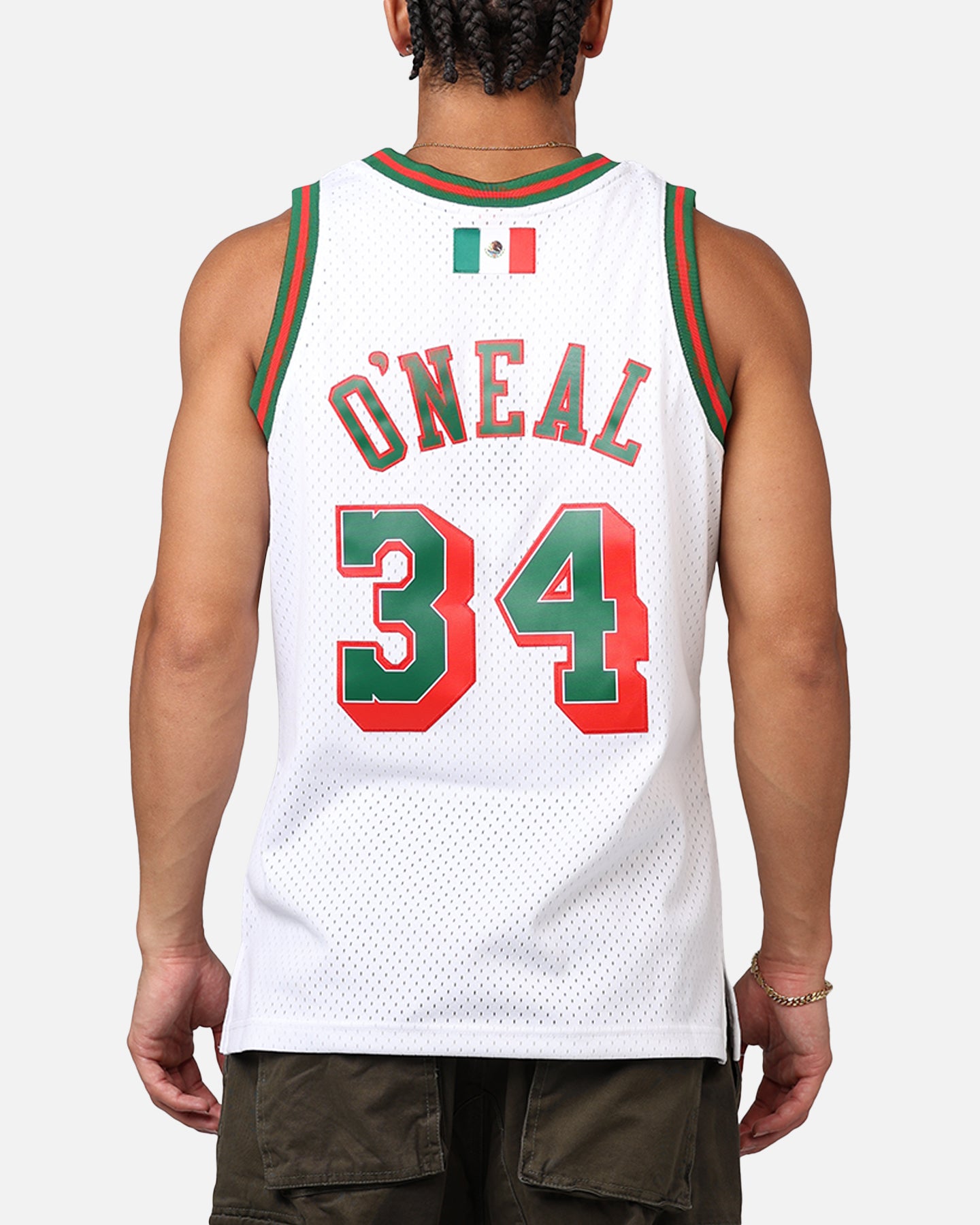 Mitchell & Ness Los Angeles Lakers Shaquille O'Neal 'Viva Mexico' '96-97 Swing Jersey White/Green、mySite、zt4zffjzw