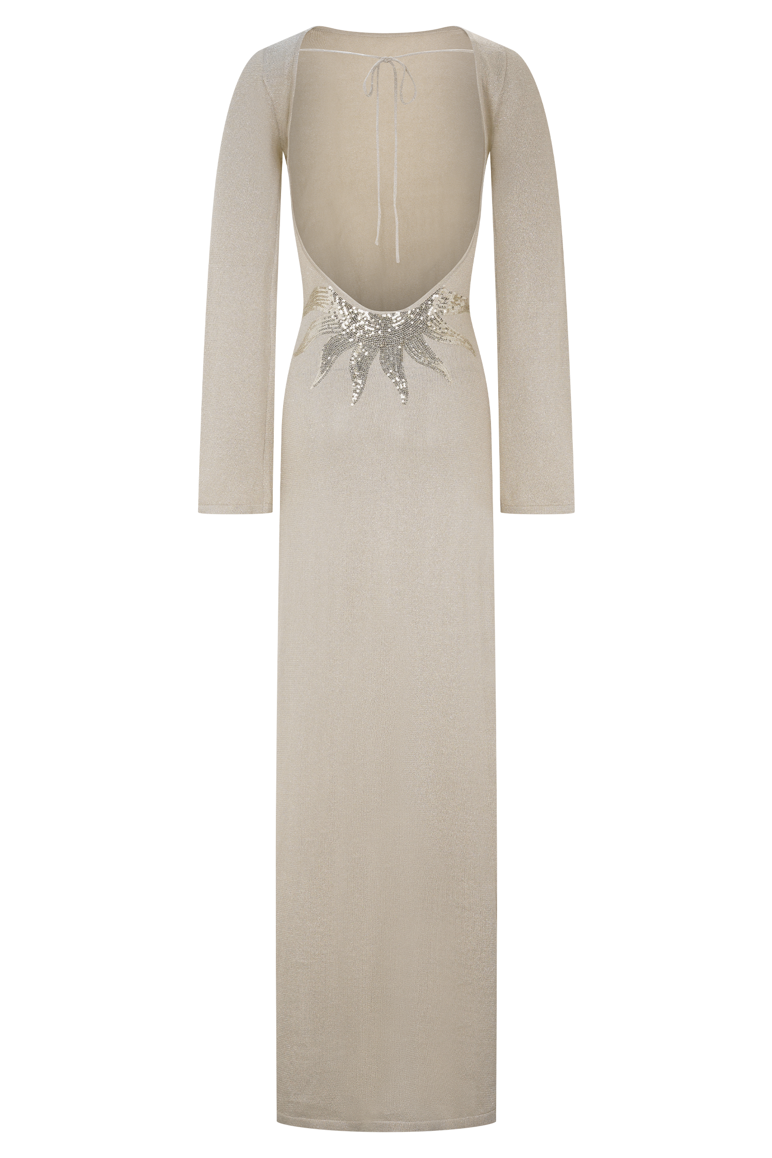 Atticus Knit Maxi Dress With Sequin - Gold、mySite、solidvoid