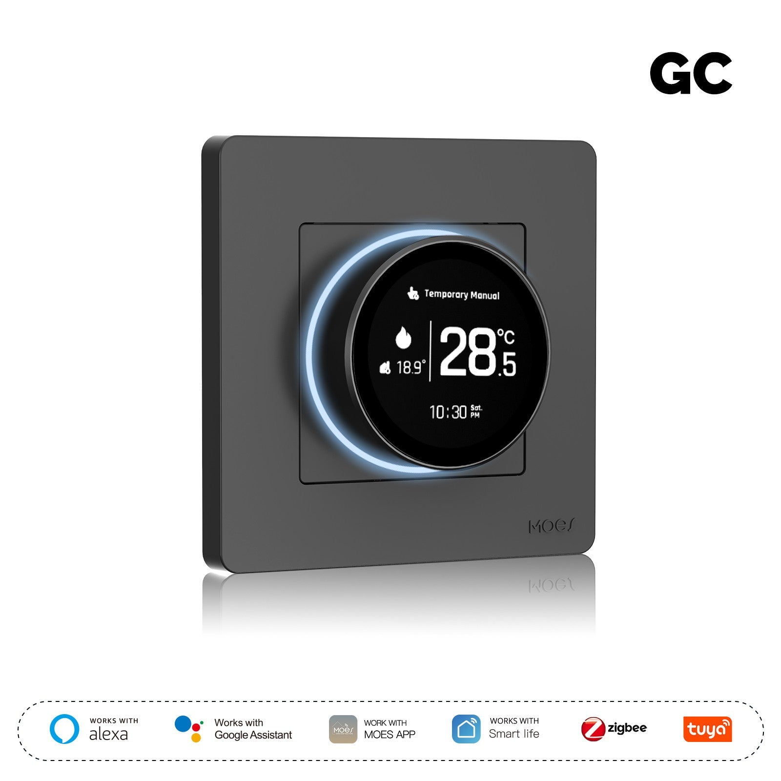 ZigBee Star Ring Smart Thermostat Temperature Controller Water Boiler Electric Heating、mySite、fannypackpong