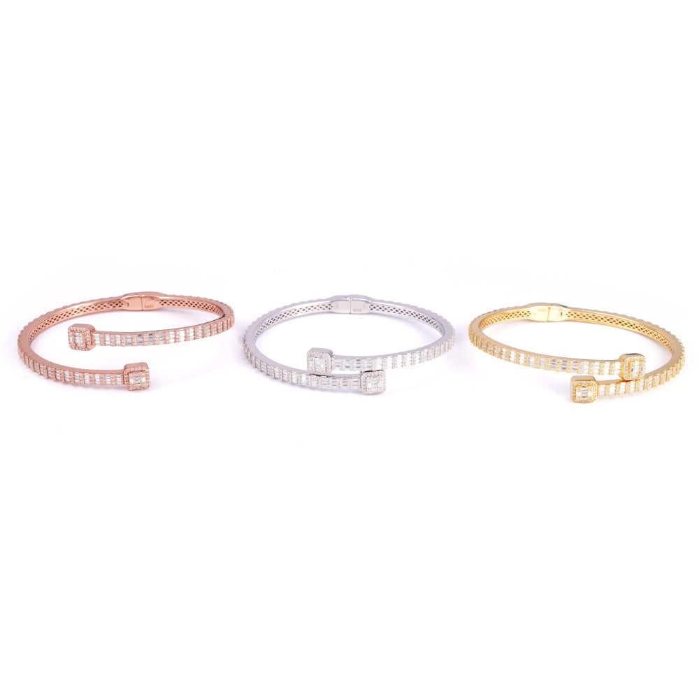 Thin Baguette Bangle Bracelet 14K Gold、mySite、hinf8tx79