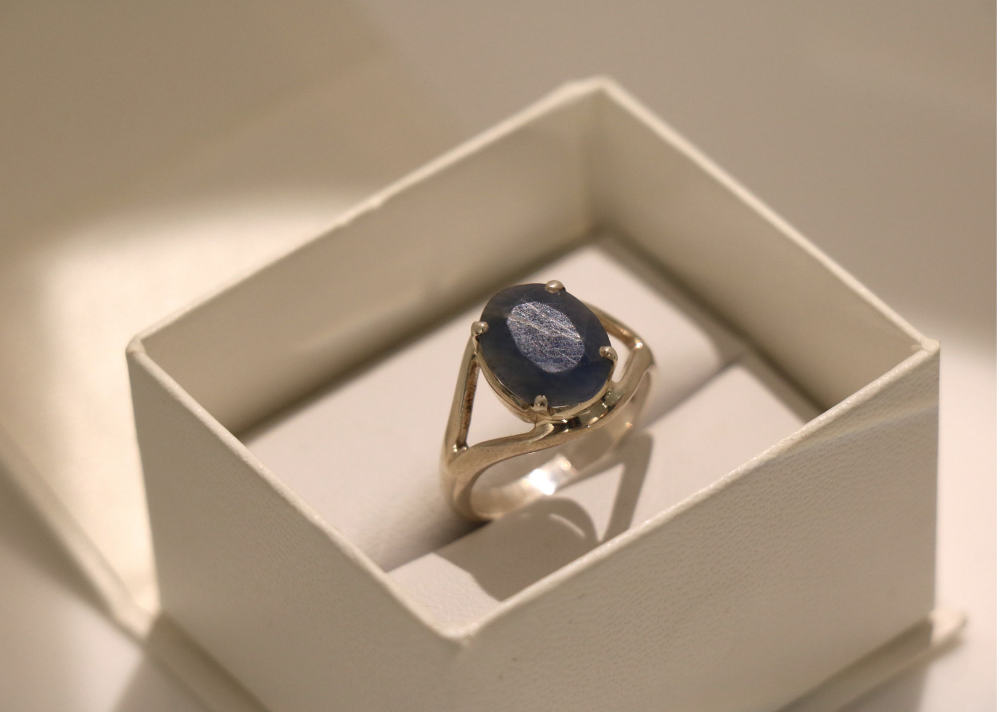 Faceted Blue Sapphire Ring (Sterling Silver)、mySite、topwebapps