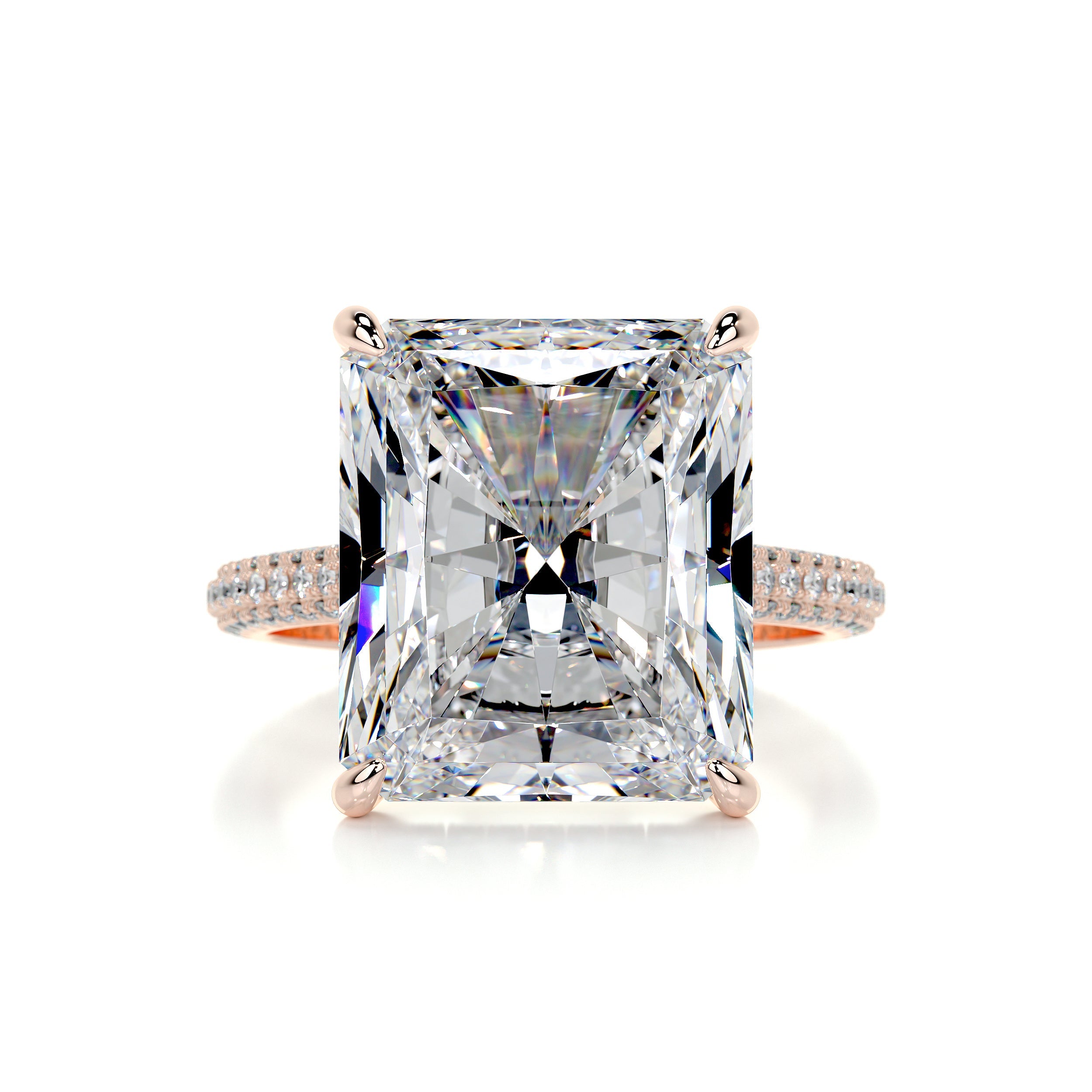 Cher Moissanite & Diamond Ring -14K Rose Gold (RTS)、mySite、hinf8tx79