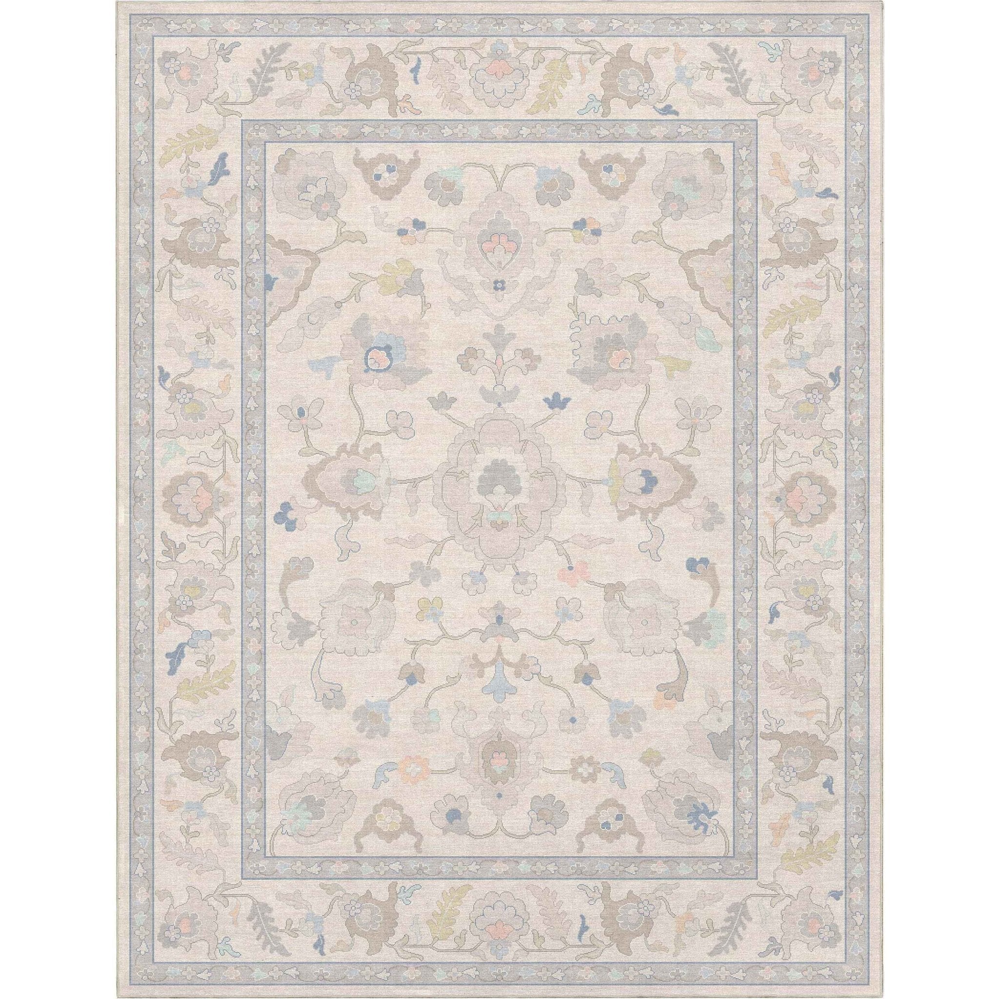 Konya Updated Traditional Oriental Pastel Rug for Living Room Bedroom Dining Room ,Easy Clean、mySite、gigharbornorthrealestate