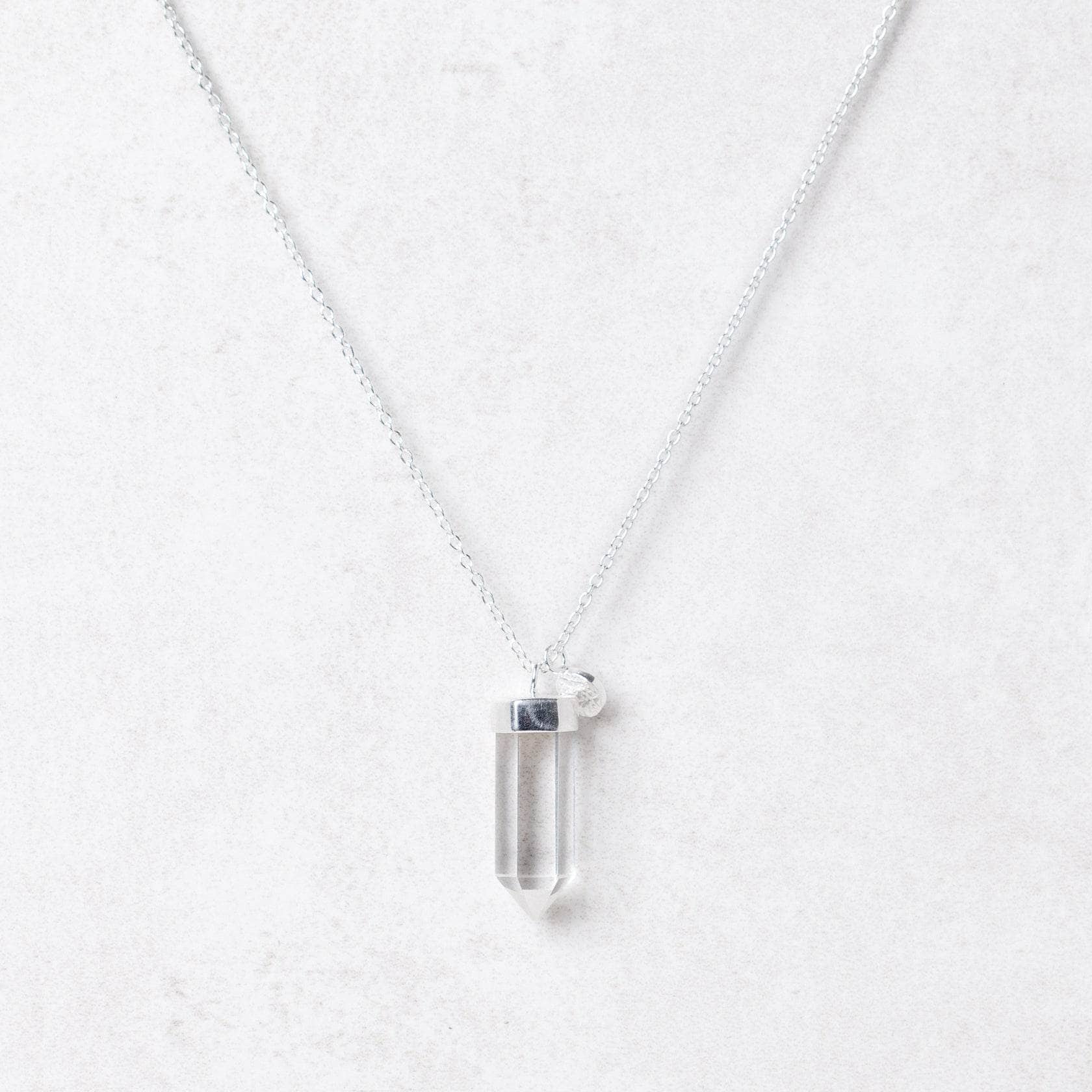 Clear Quartz Crystal Point Necklace、mySite、hinf8tx79