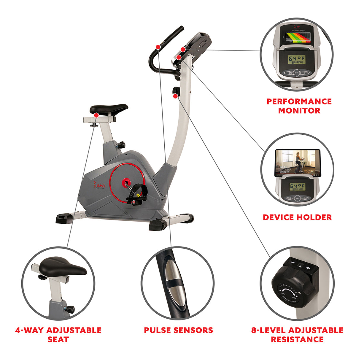  Upright Exercise Bike Indoor Cycling Workout、mySite、ghnorth