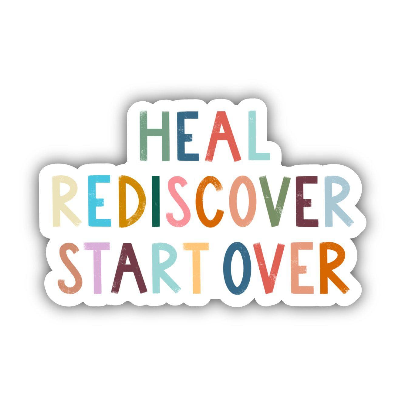  Heal Rediscover Start Over Positivity Lettering Sticker、mySite、ghnorth