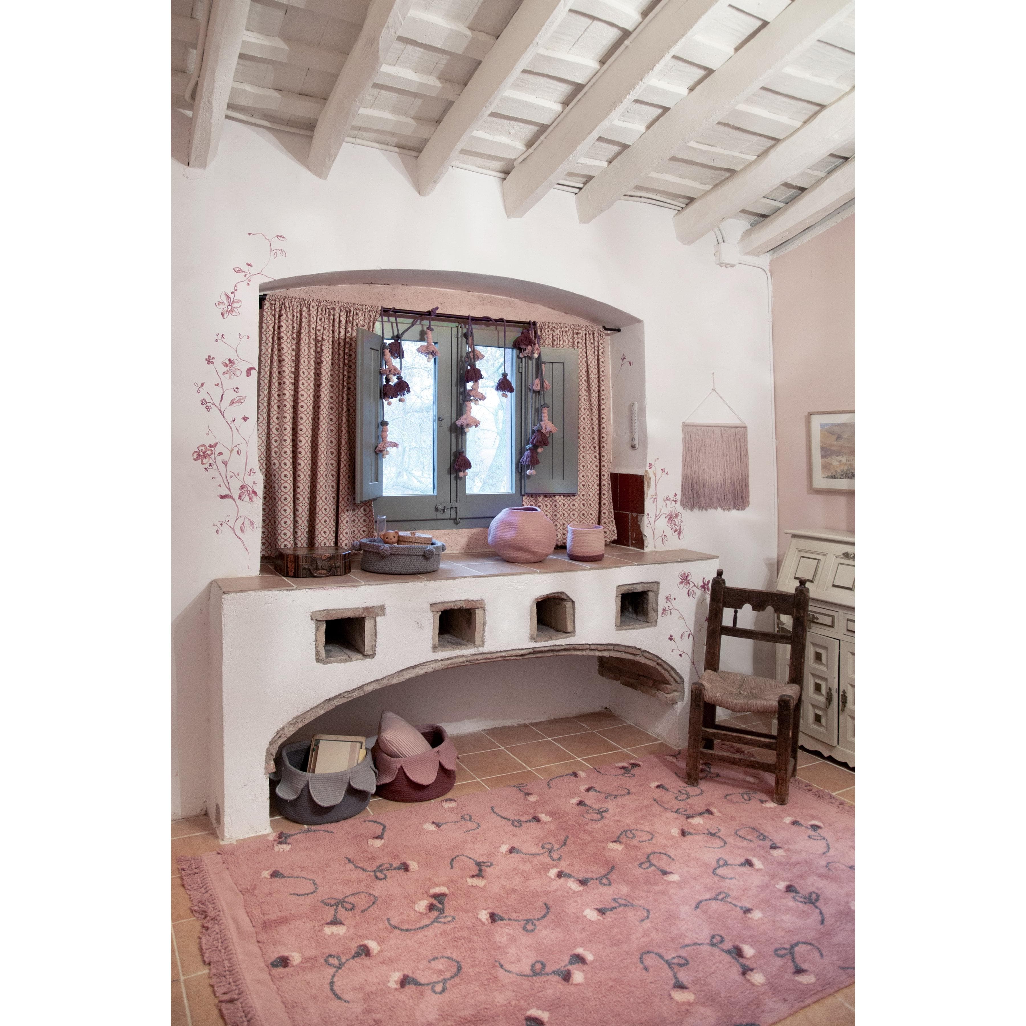 English Garden Ash Rose Machine Washable Area Rug、mySite、gigharbornorthrealestate