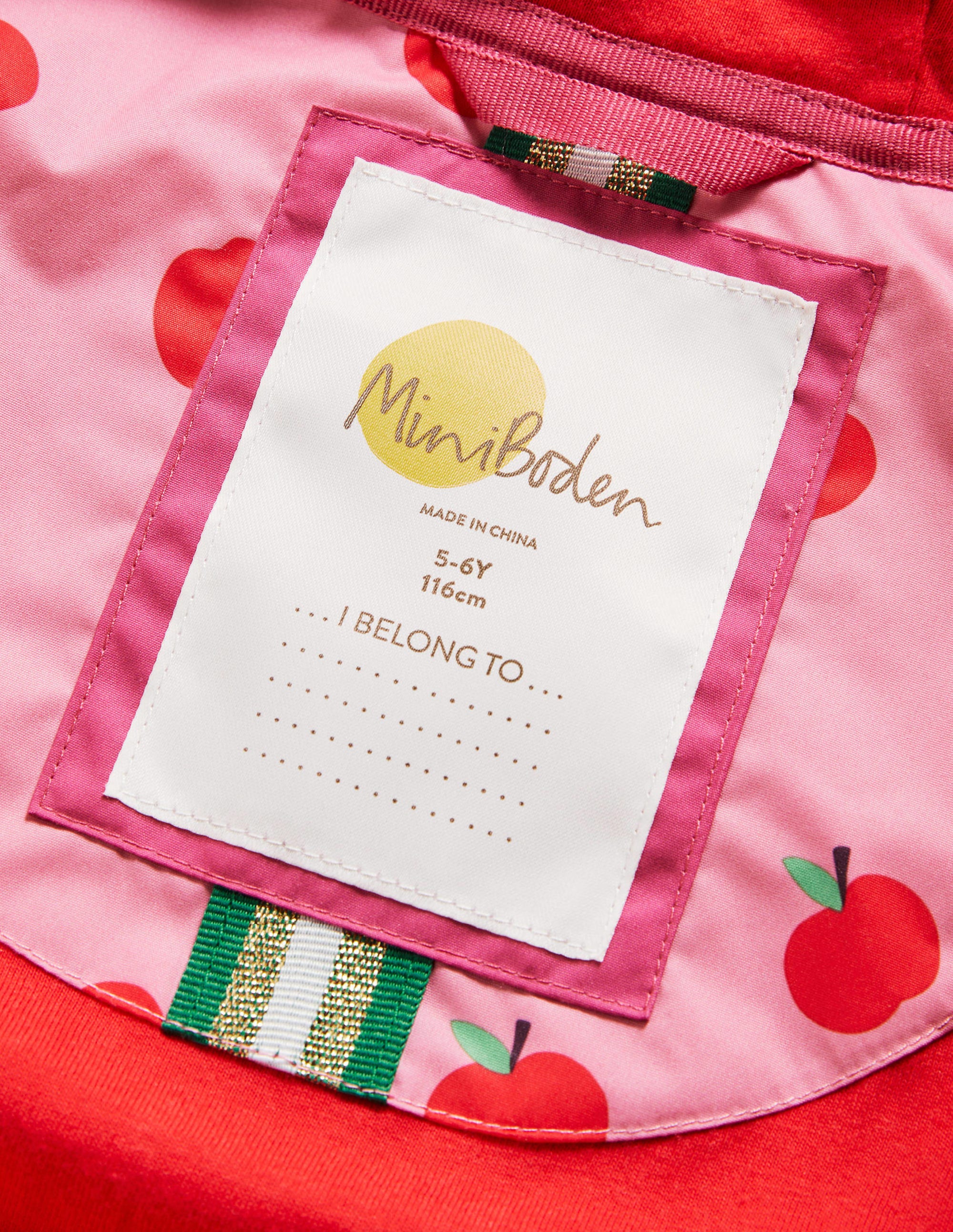  Pink Apple Print Waterproof Jacket-Formica Pink Apples、mySite、ashleygrahame