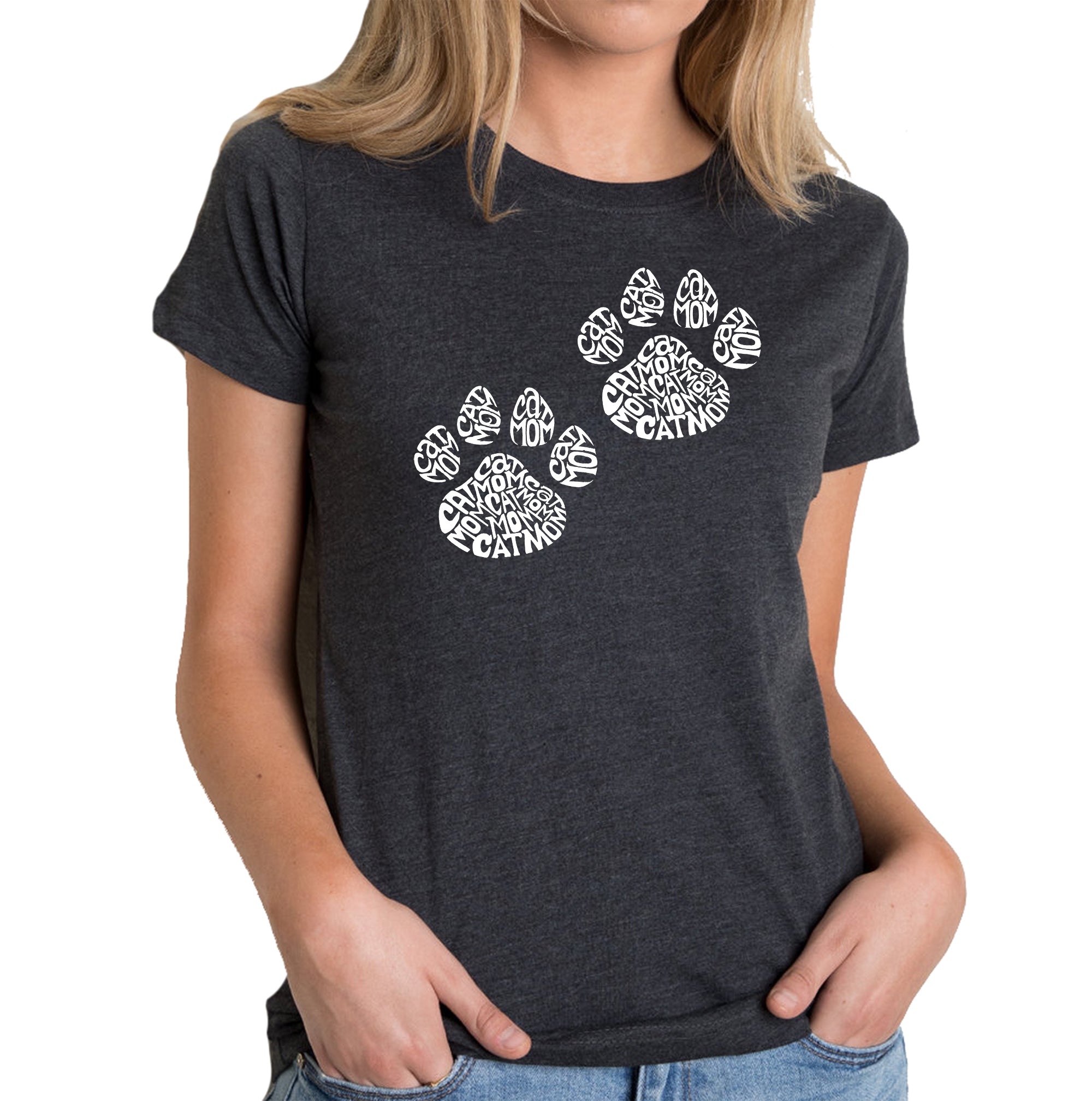 Cat Mom - Women's Premium Blend Word Art T-Shirt、mySite、camillekostekn