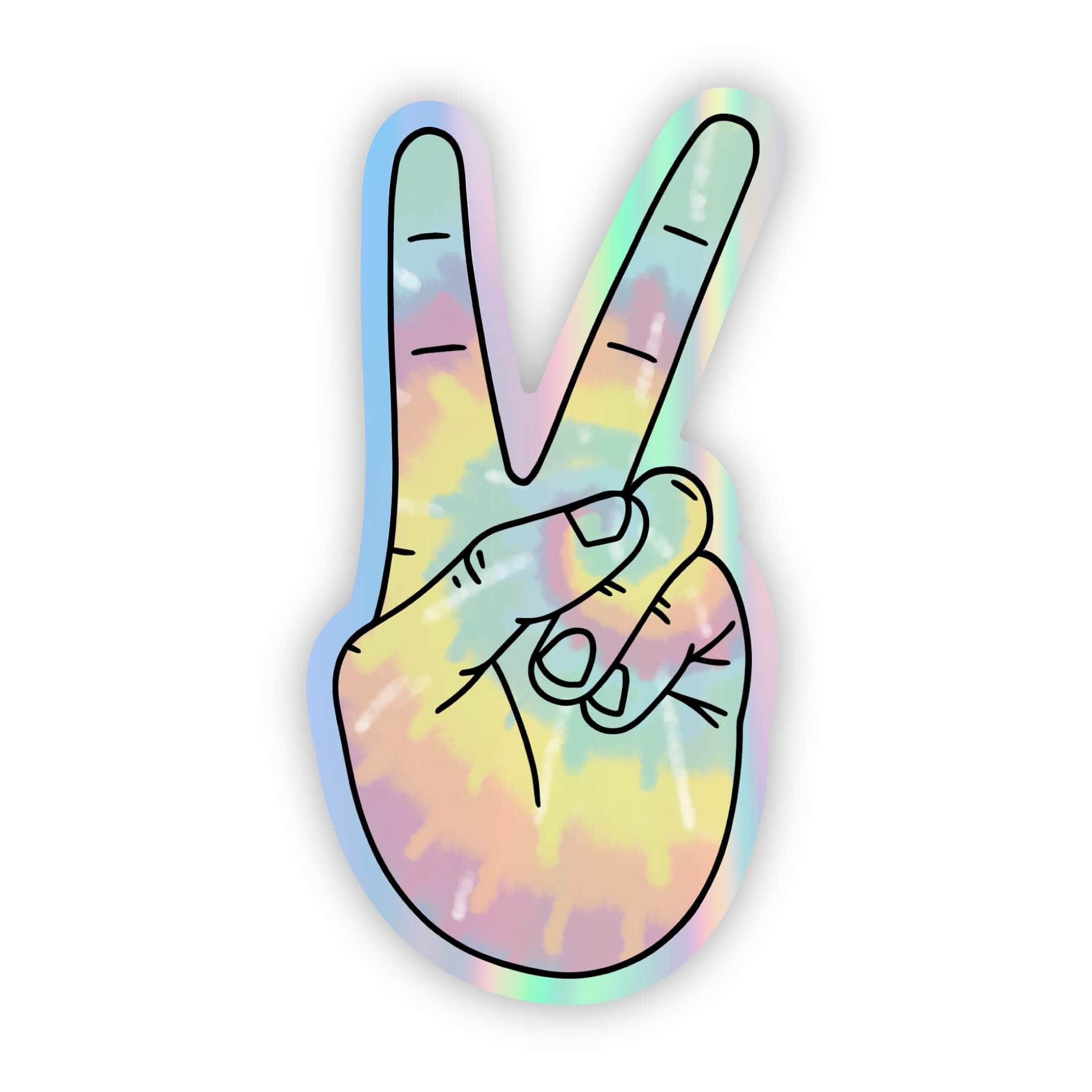  Holographic Peace Out Tie Dye Sticker、mySite、elrpsem3k