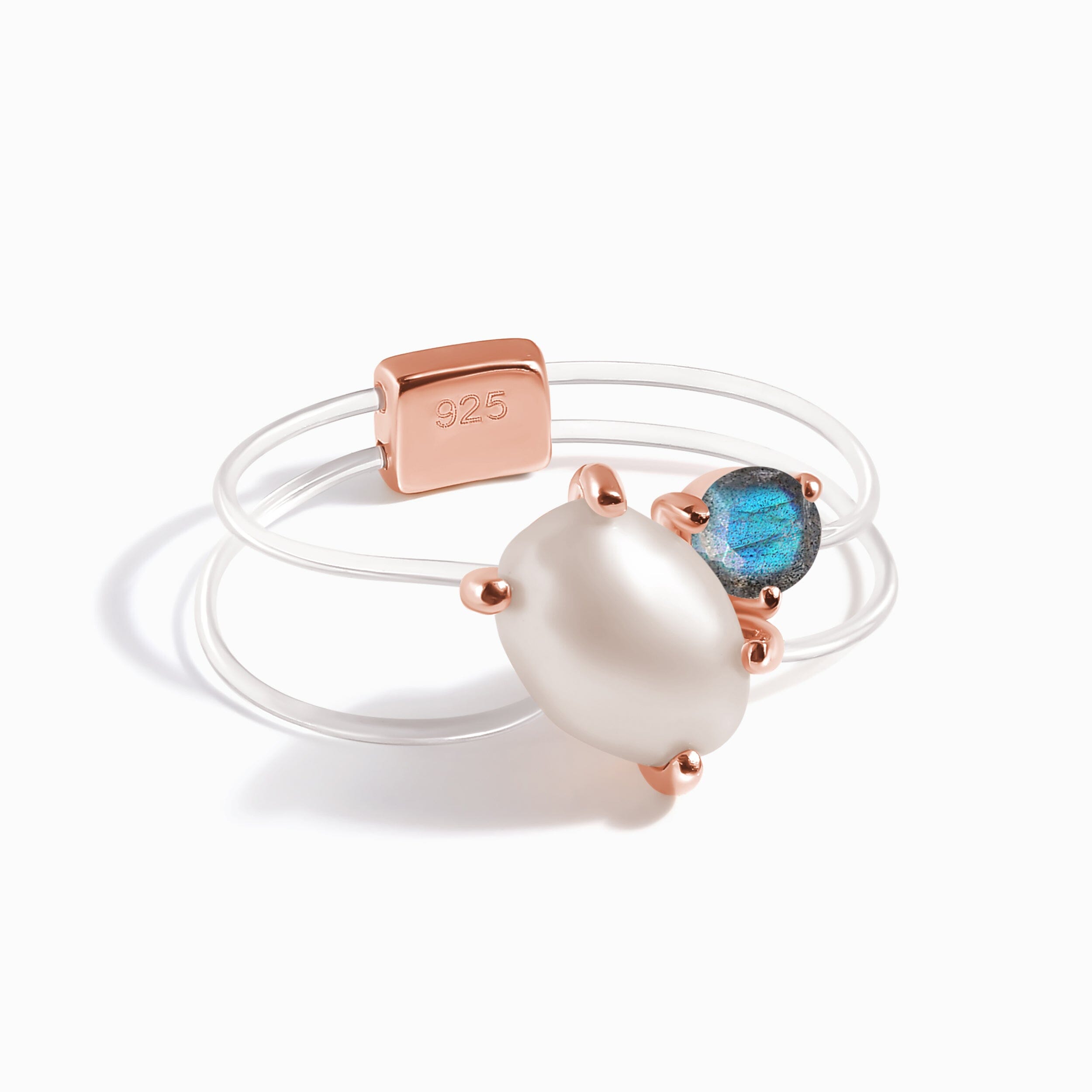 Floating Ring - Toi Et Moi Pearl & Labradorite、mySite、hinf8tx79