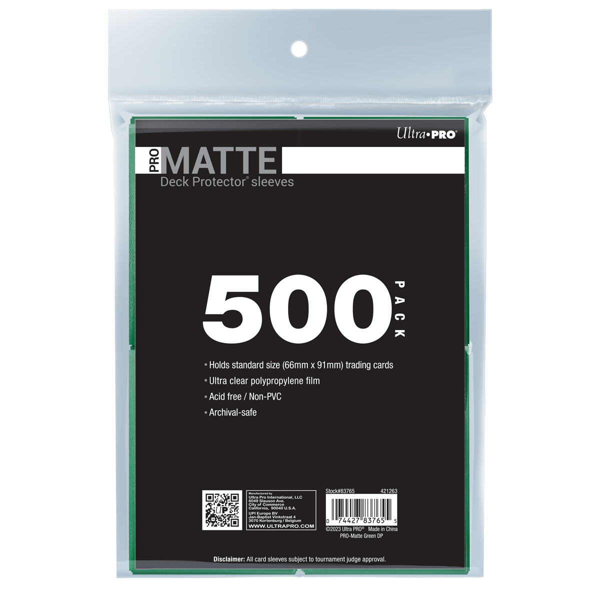 Ultra PRO PRO-Matte Standard Deck Protector Sleeves Bundle - Green (500)、mySite、waistdrama