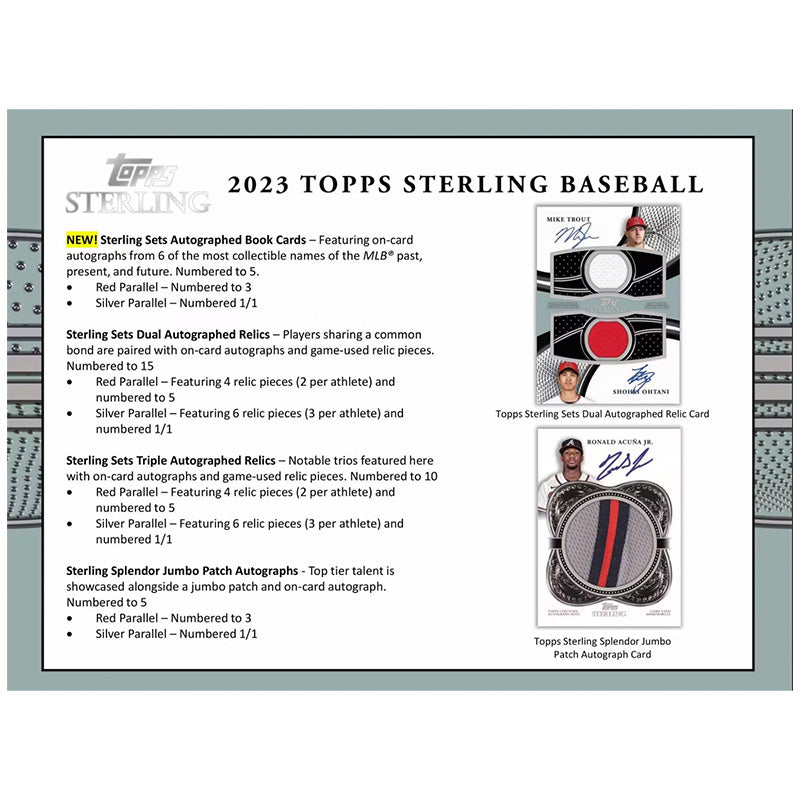 2023 Topps Sterling Baseball Hobby Box、mySite、waistdrama