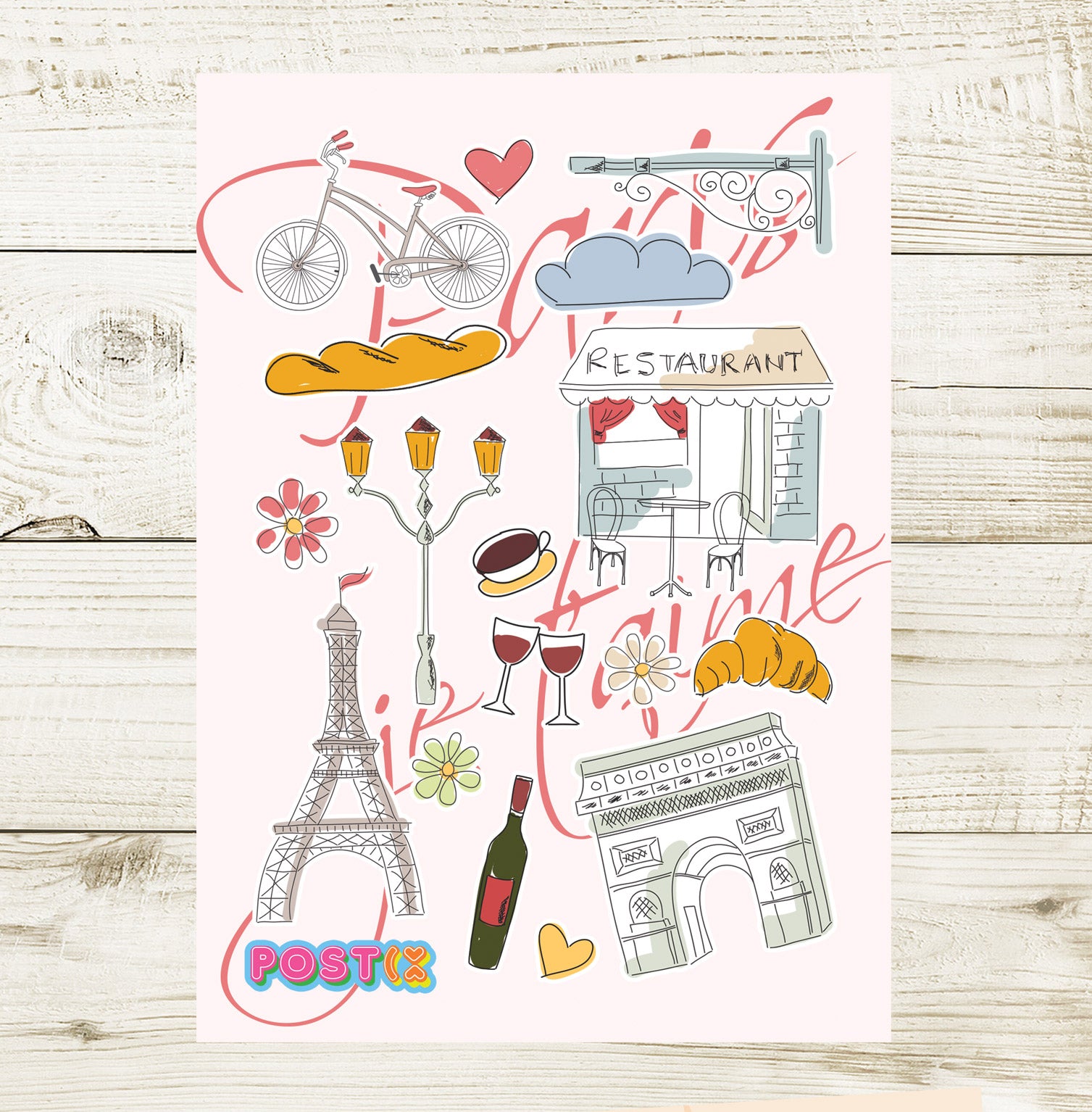  Love from Paris Sticker Sheet、mySite、ghnorth