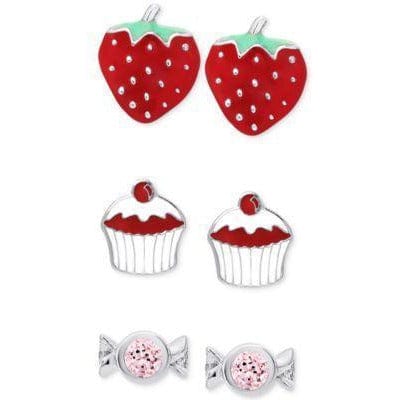 Girls' Sterling Silver Earring Sets、mySite、g9winljtr