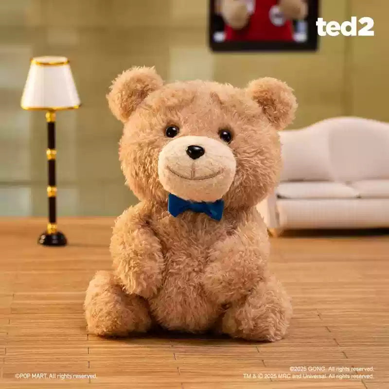  POP MART Ted2 Teddy Bear Action Plush Pendant、mySite、greenlandpopulation