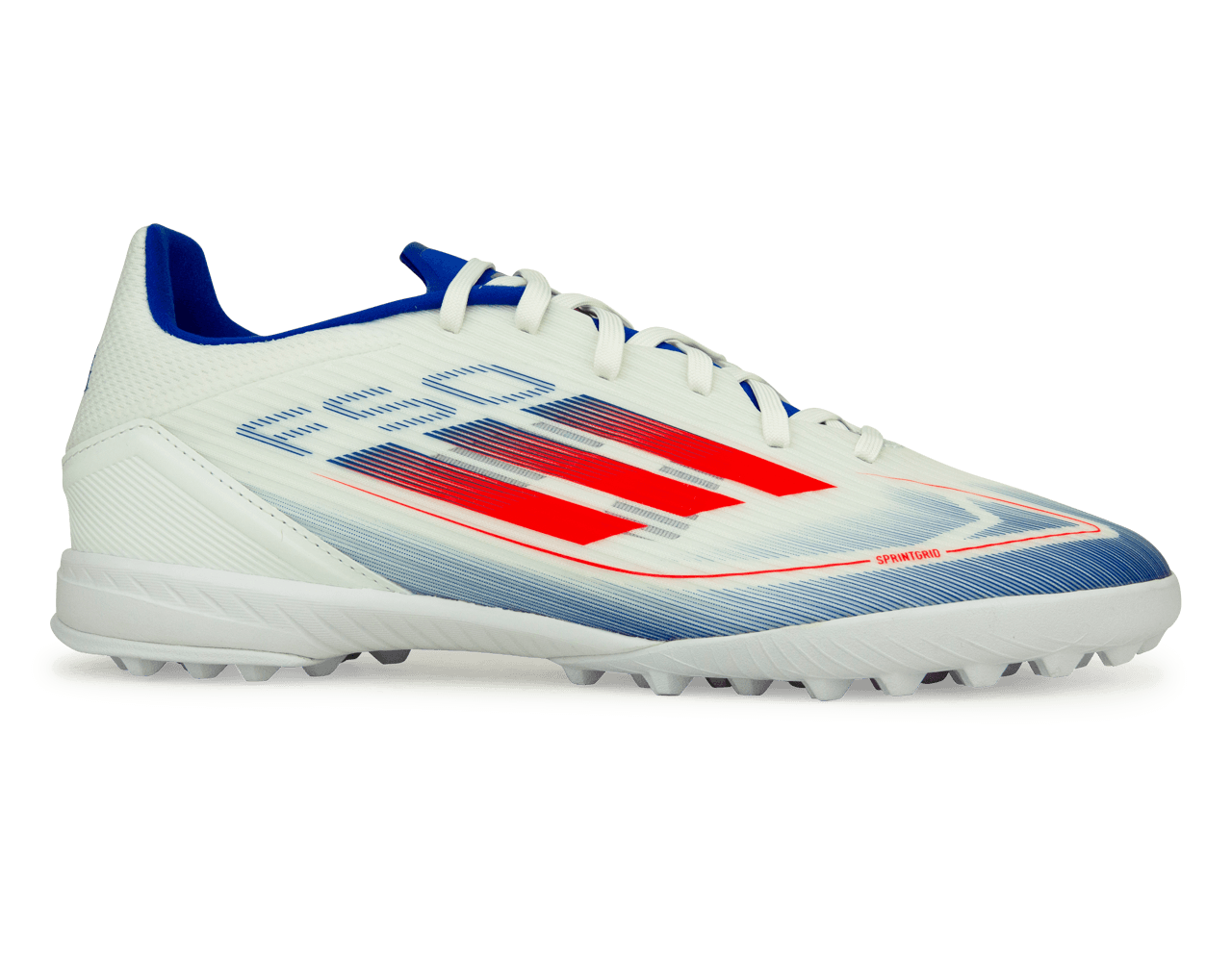 adidas Men's F50 League TF White/Lucid Blue、mySite、noshort