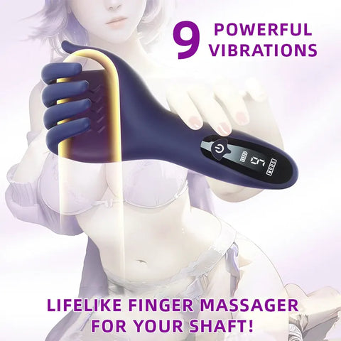 PulseGrip LCD Finger-Form Vibrator for Men & Couples