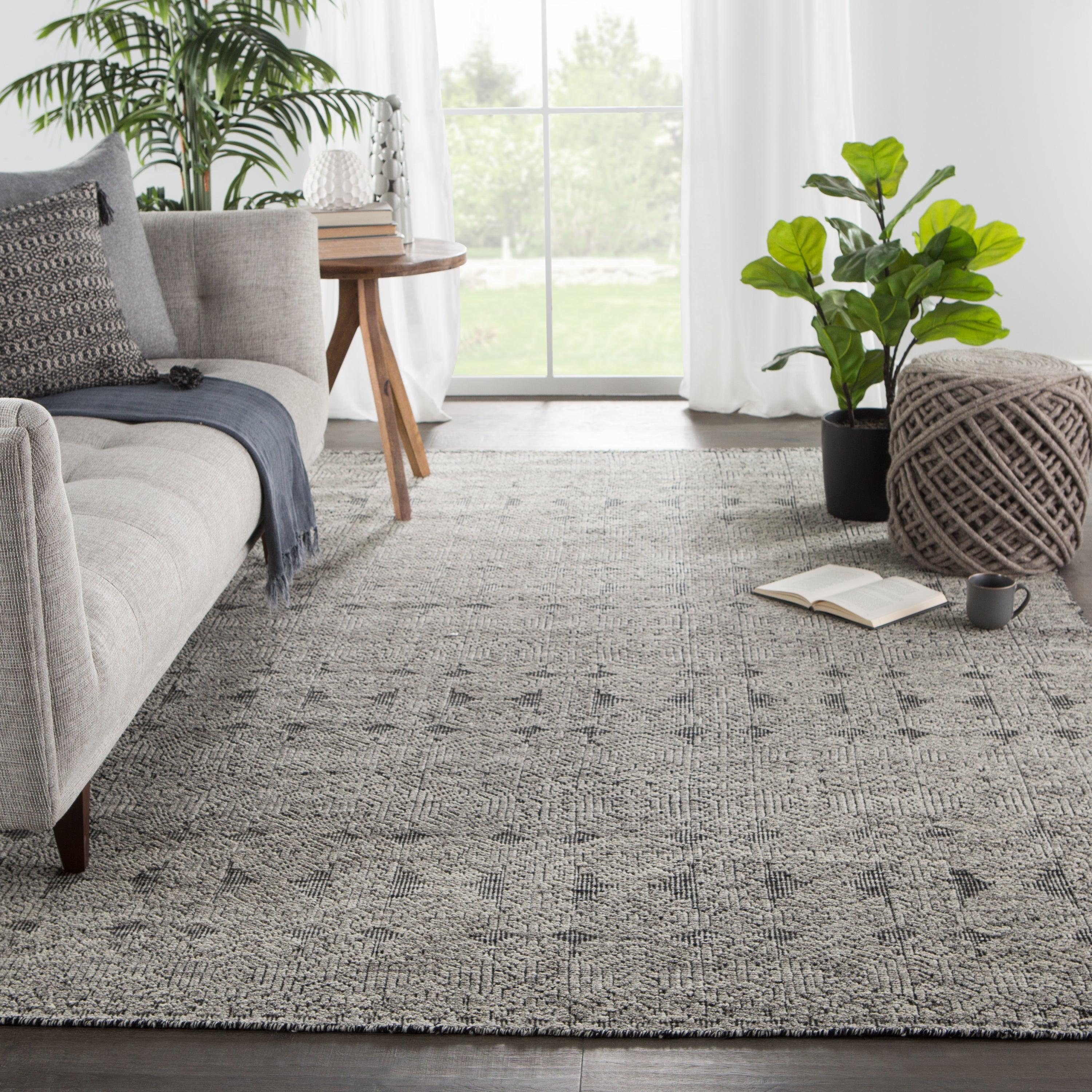 Abelle Hand-Knotted Tribal Gray Black Area Rug、mySite、gigharbornorthrealestate