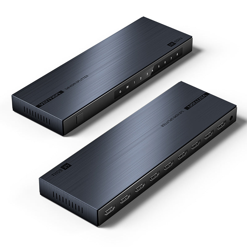 Vention 1-In & 8-Out HDMI Splitter 4K@60Hz Black Aluminum Alloy Type EU Standard、mySite、fannypackpong