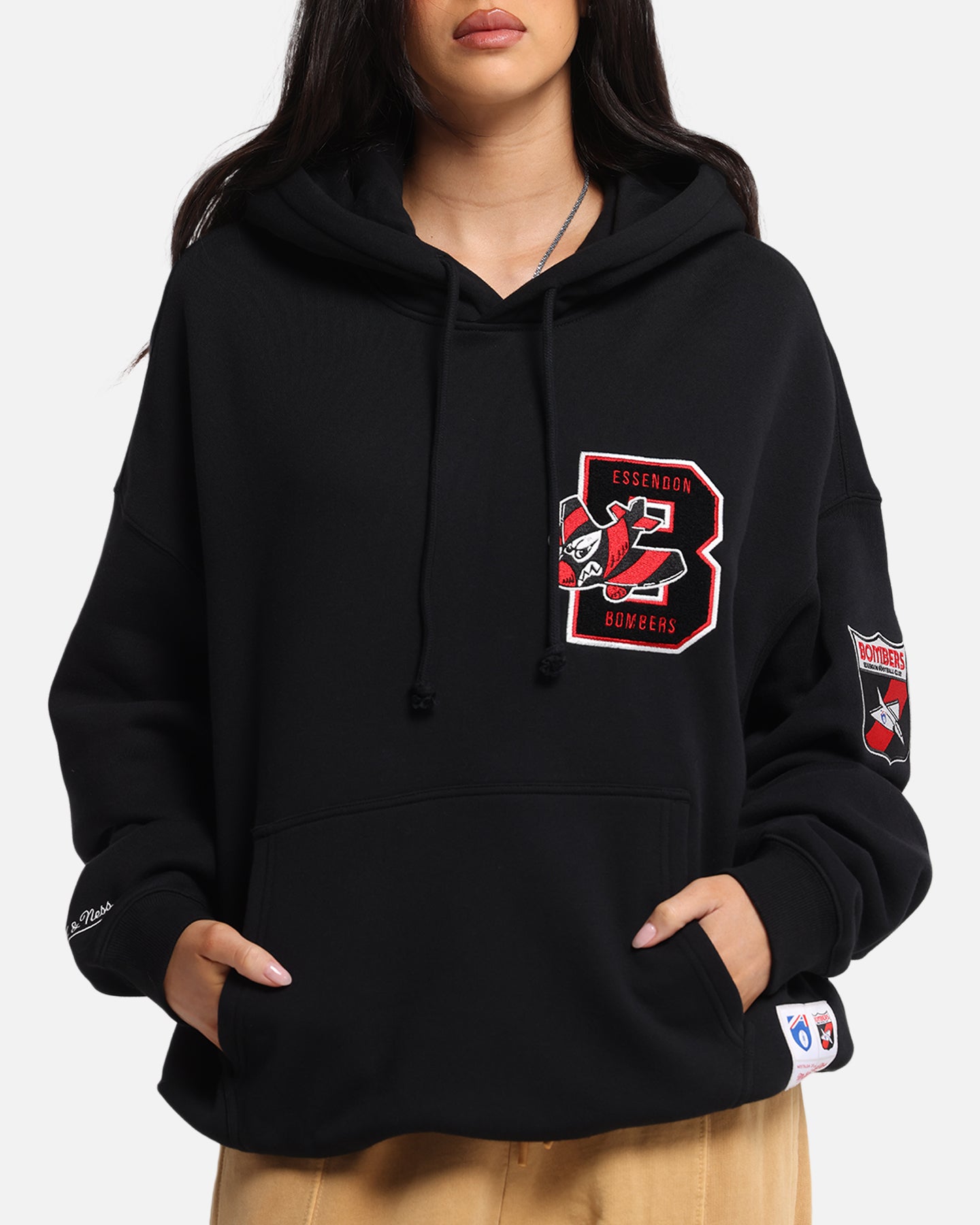 Mitchell & Ness Essendon Bombers Team Hoodie Solid Black、mySite、zt4zffjzw