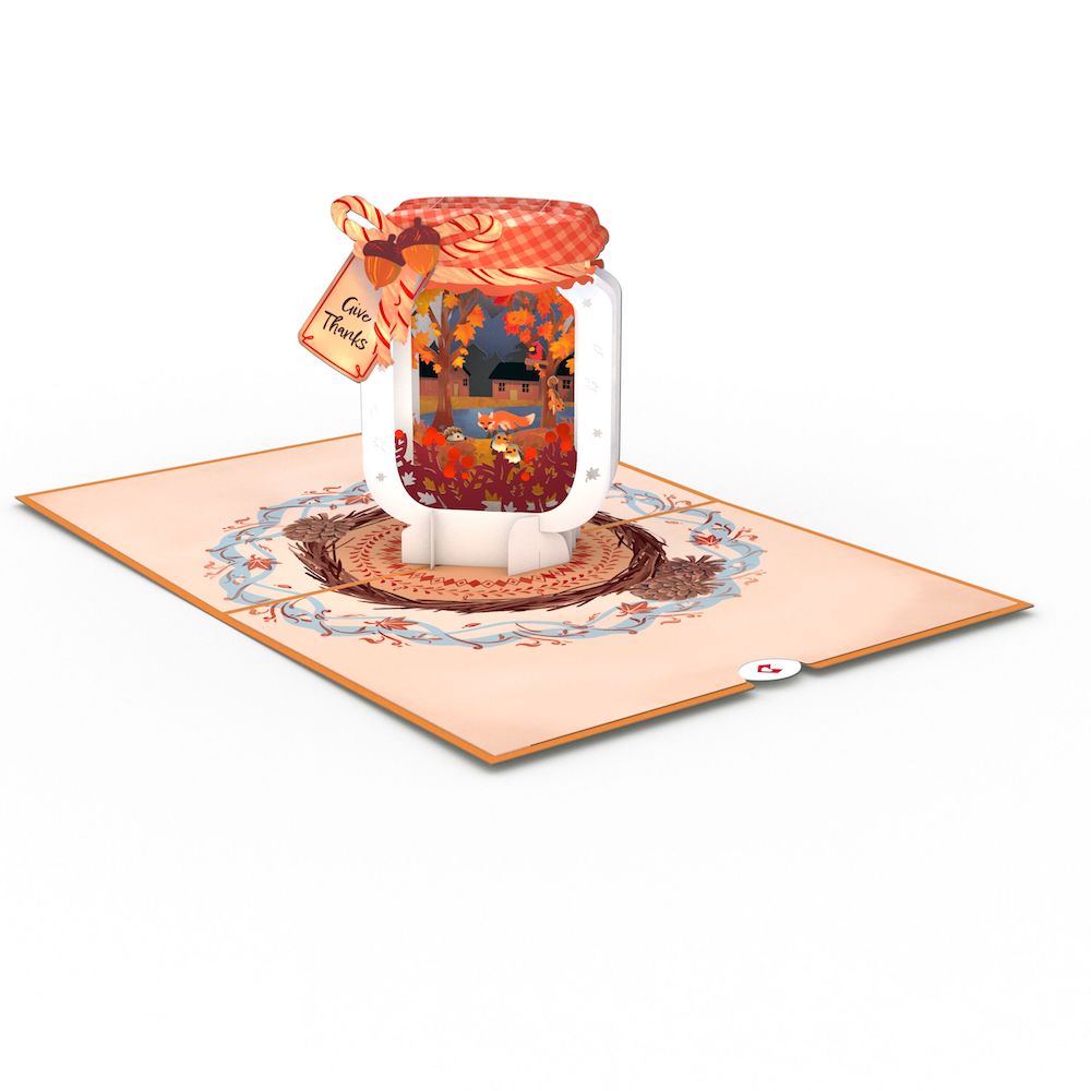 Give Thanks Fall Jar Pop-Up Card、mySite、solidvoid