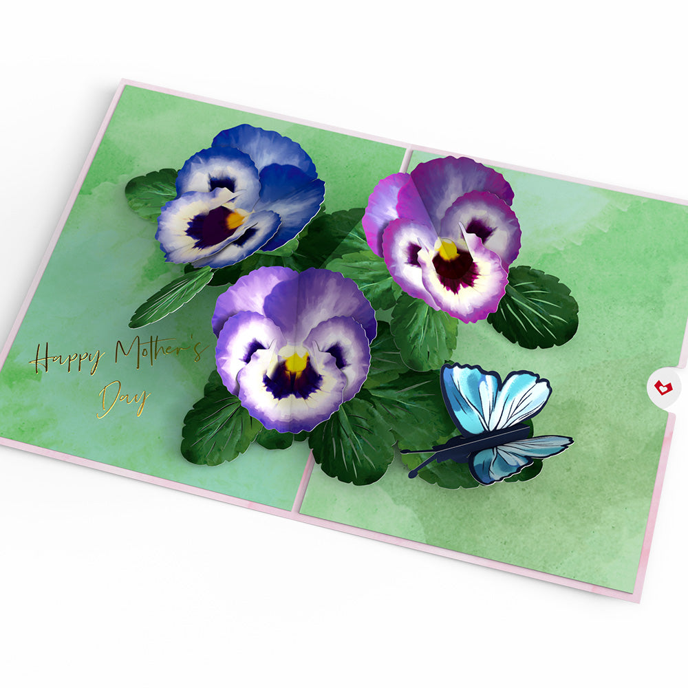 Mother’s Day Pansies Pop-Up Card、mySite、solidvoid
