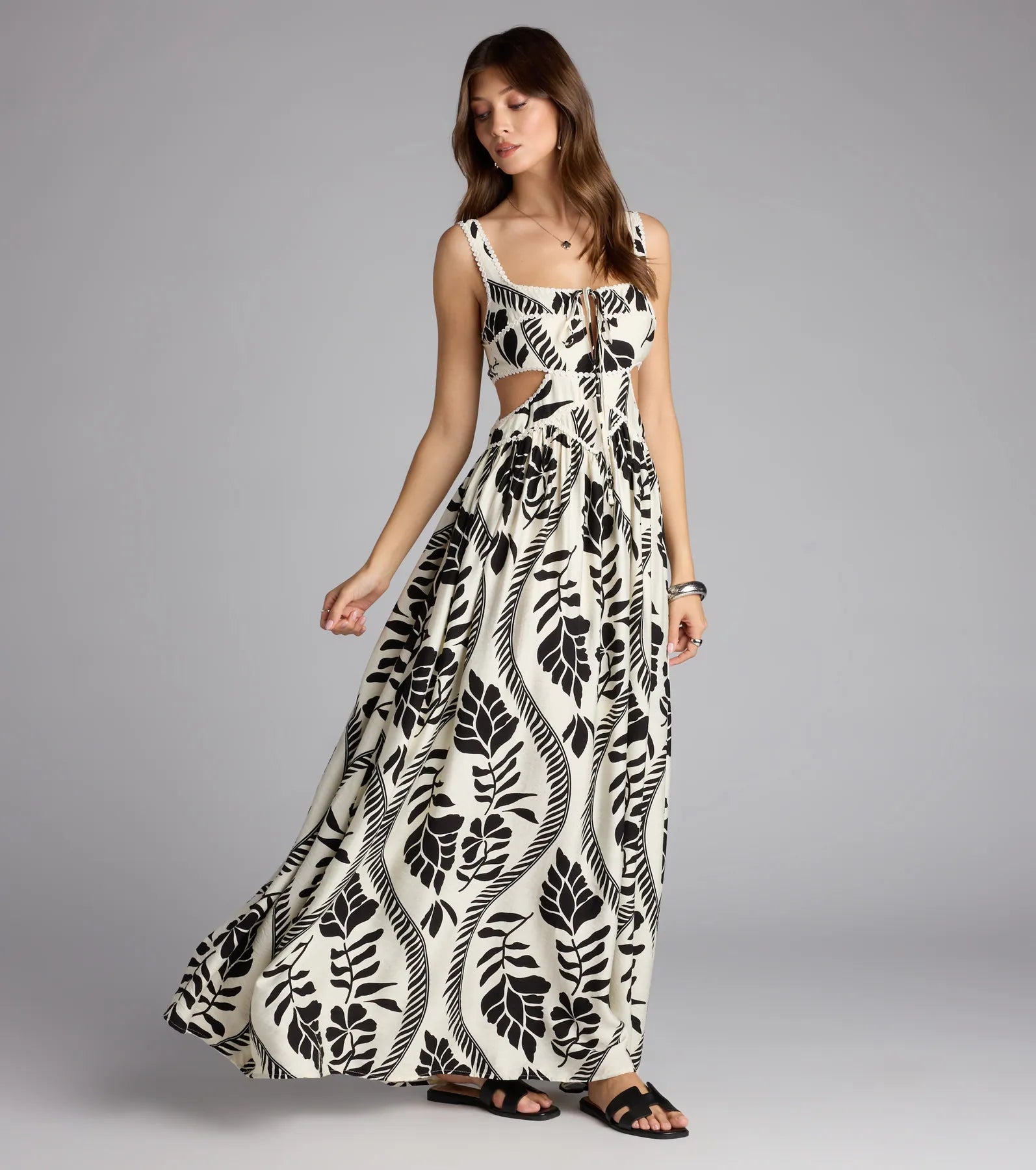  Sun And Spritz Tropical Cutout Maxi Dress、mySite、justintrudeaud