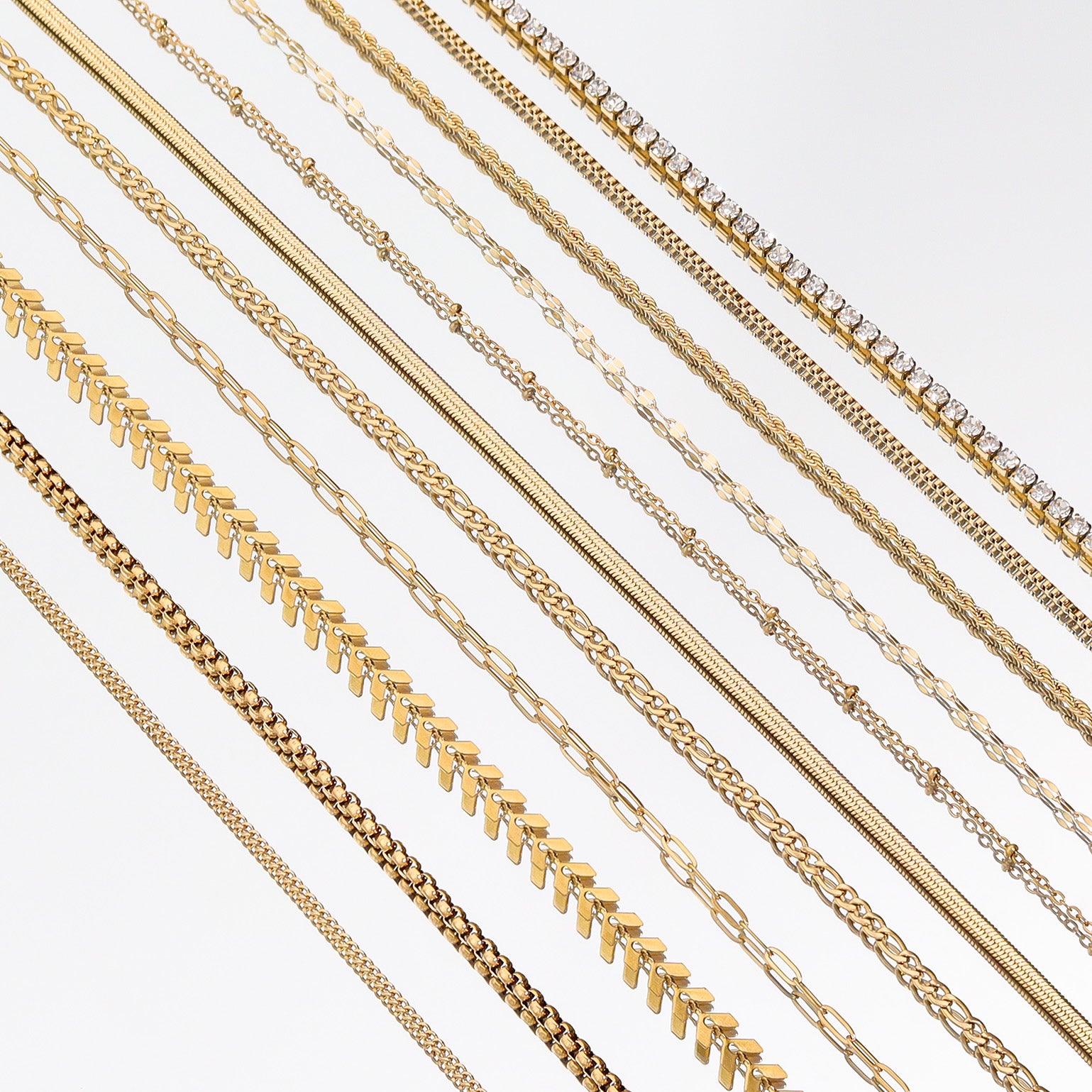 18K Gold PVD Stainless Steel 1.5mm Box Chain Necklace / CHJ2036、mySite、dreamappss