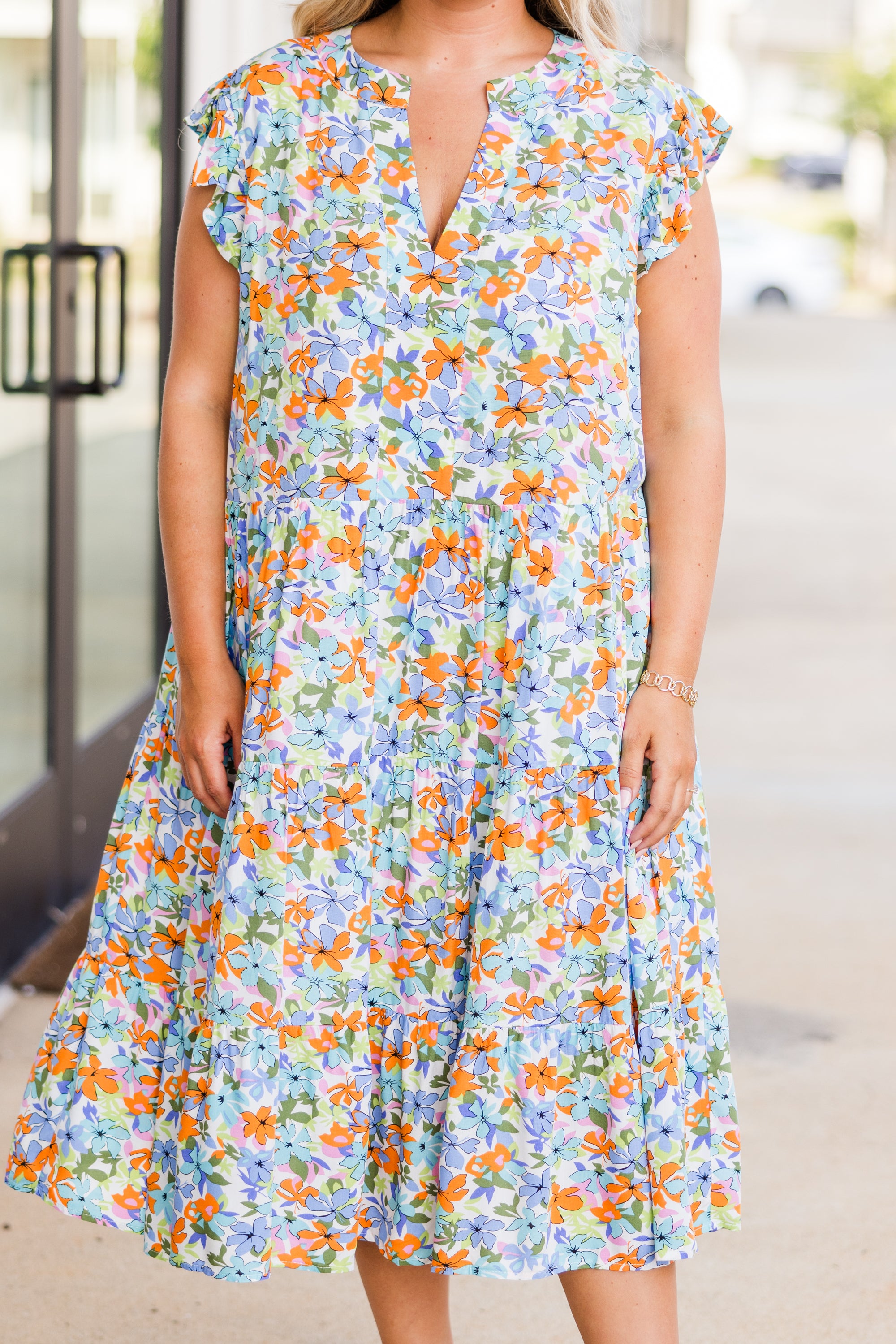  Tropical Oasis Midi Dress, Blue、mySite、justintrudeaud