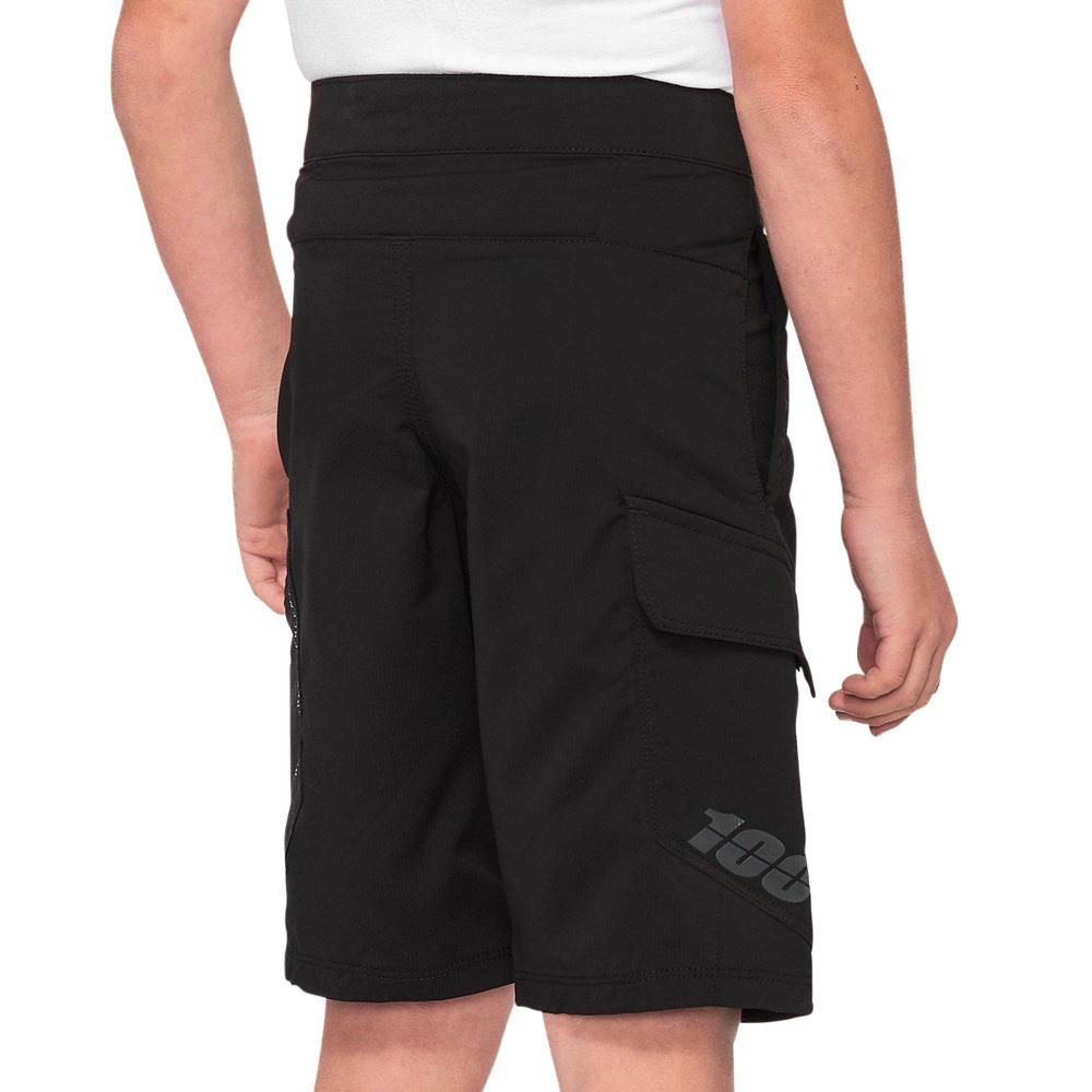  100% Ridecamp Youth Race Shorts - Black、mySite、merchandisen