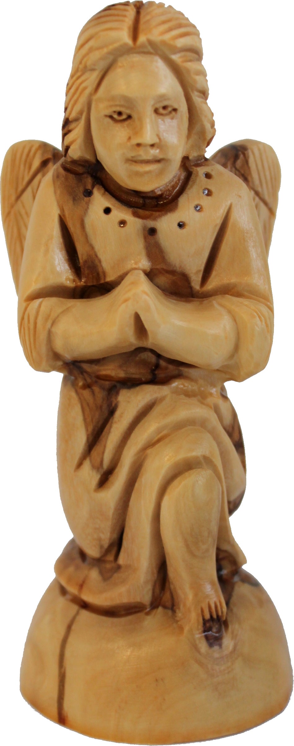  Small Praying kneeling Angel - carved in olive wood (13.5cm or 5.4 Inches)、mySite、elrpsem3k