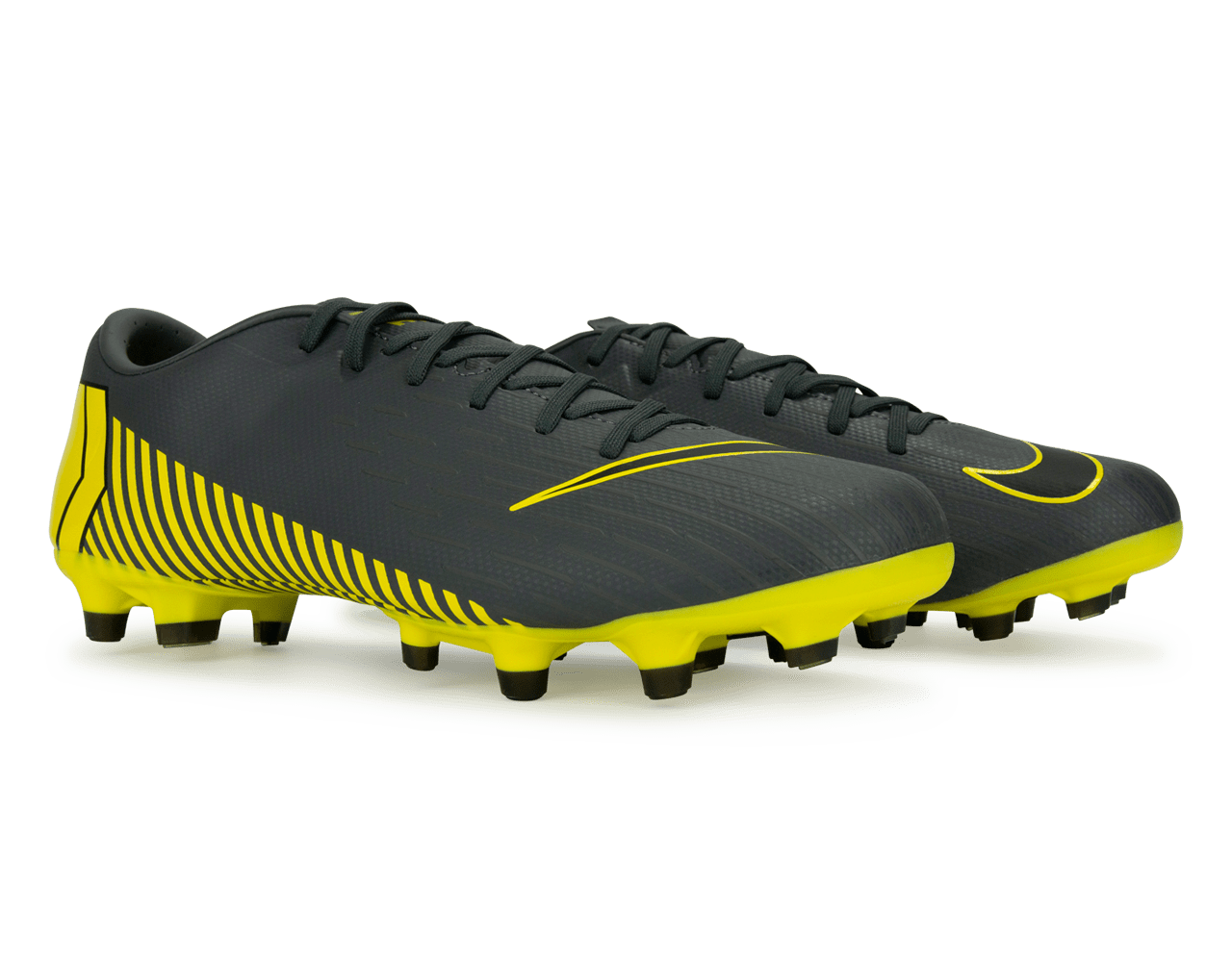 Nike Men's Mercurial Vapor Game Over 12 Academy FG/MG Dark Grey/Black、mySite、noshort