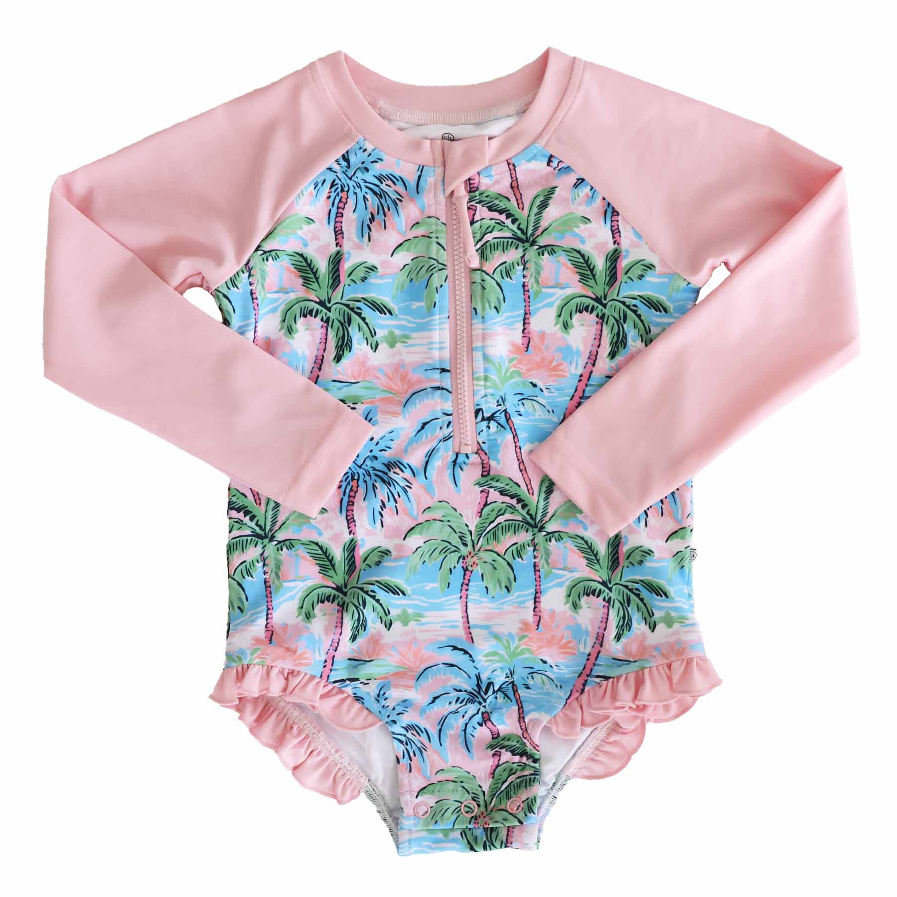  Long Sleeve Rash Guard with Front Zipper | Pastel Palms、mySite、layawaytickets