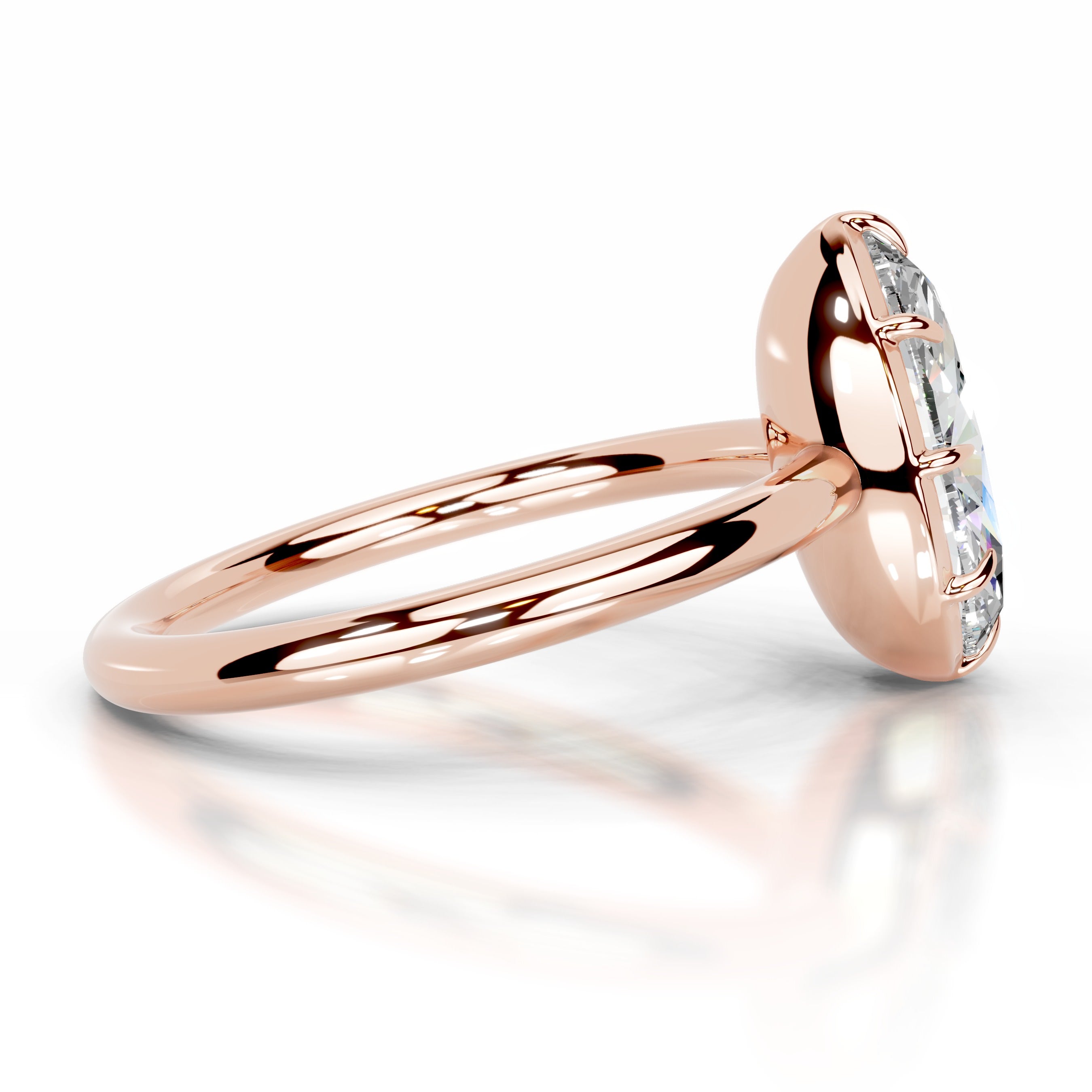 Narcisa Moissanite Ring - 14K Rose Gold、mySite、hinf8tx79