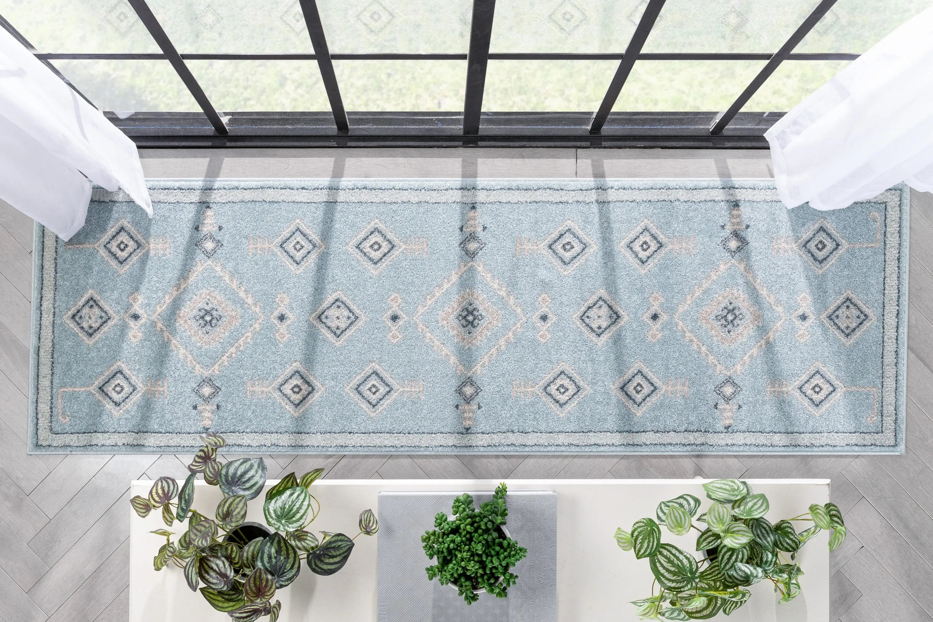 Azra Tribal Medallion Light Blue Rug、mySite、gigharbornorthrealestate