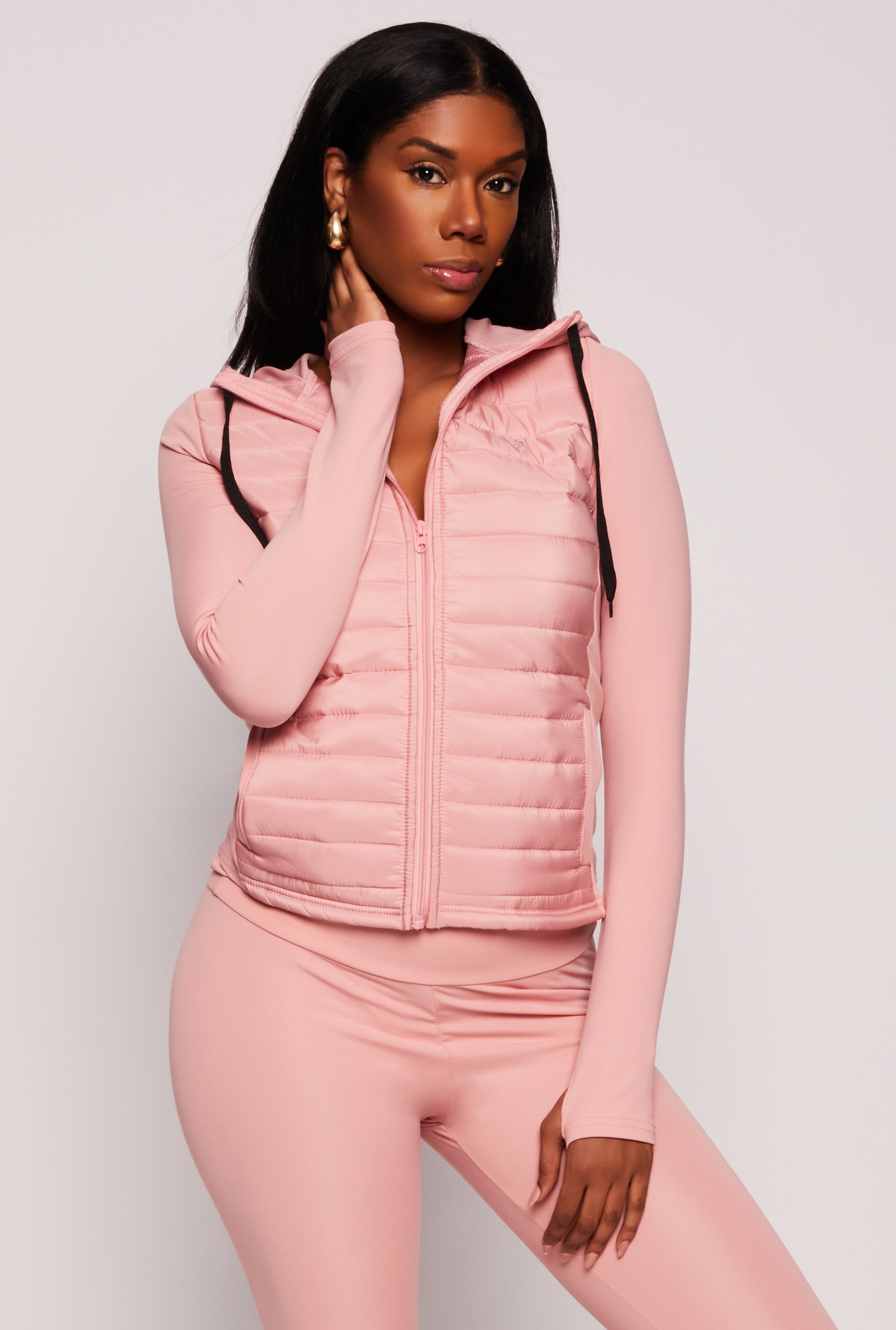 Hooded Puffer Track Jacket、mySite、camillekostekn