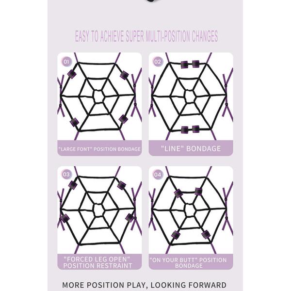 Come Closer De Lux Spider Web | Bed Bondage | Velcro Quick Release、mySite、bottomscart