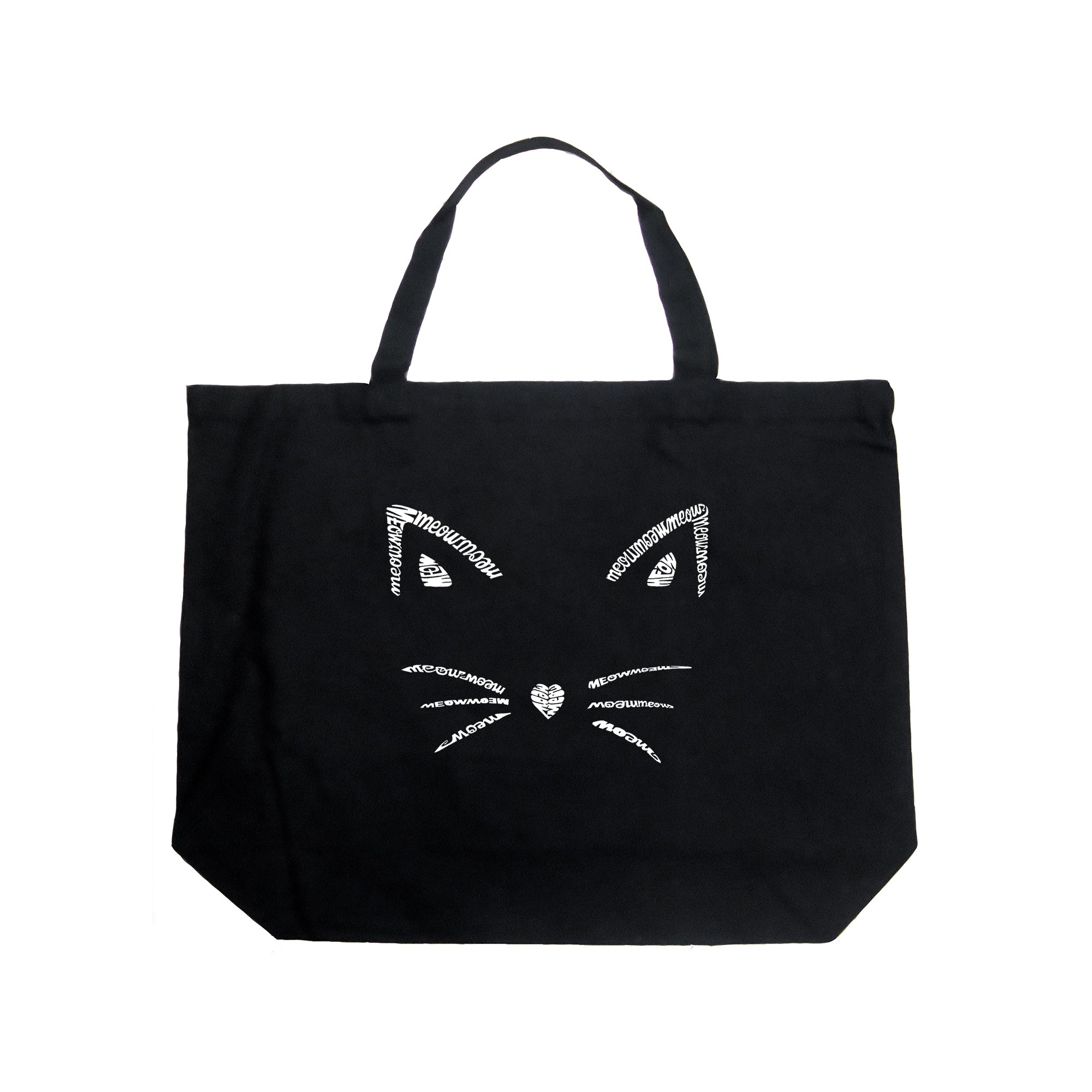 Whiskers - Large Word Art Tote Bag、mySite、camillekostekn
